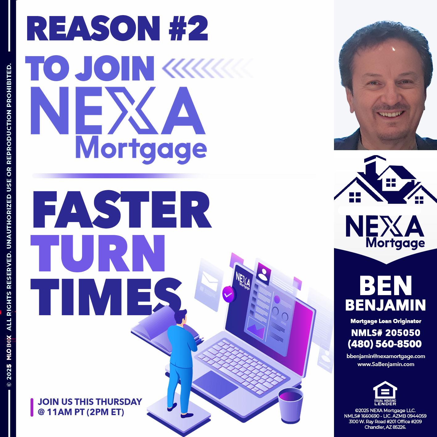 REASON 2 - Ben Benjamin -Mortgage Loan Originator