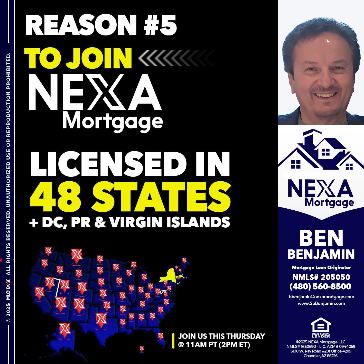 REASON 5 - Ben Benjamin -Mortgage Loan Originator