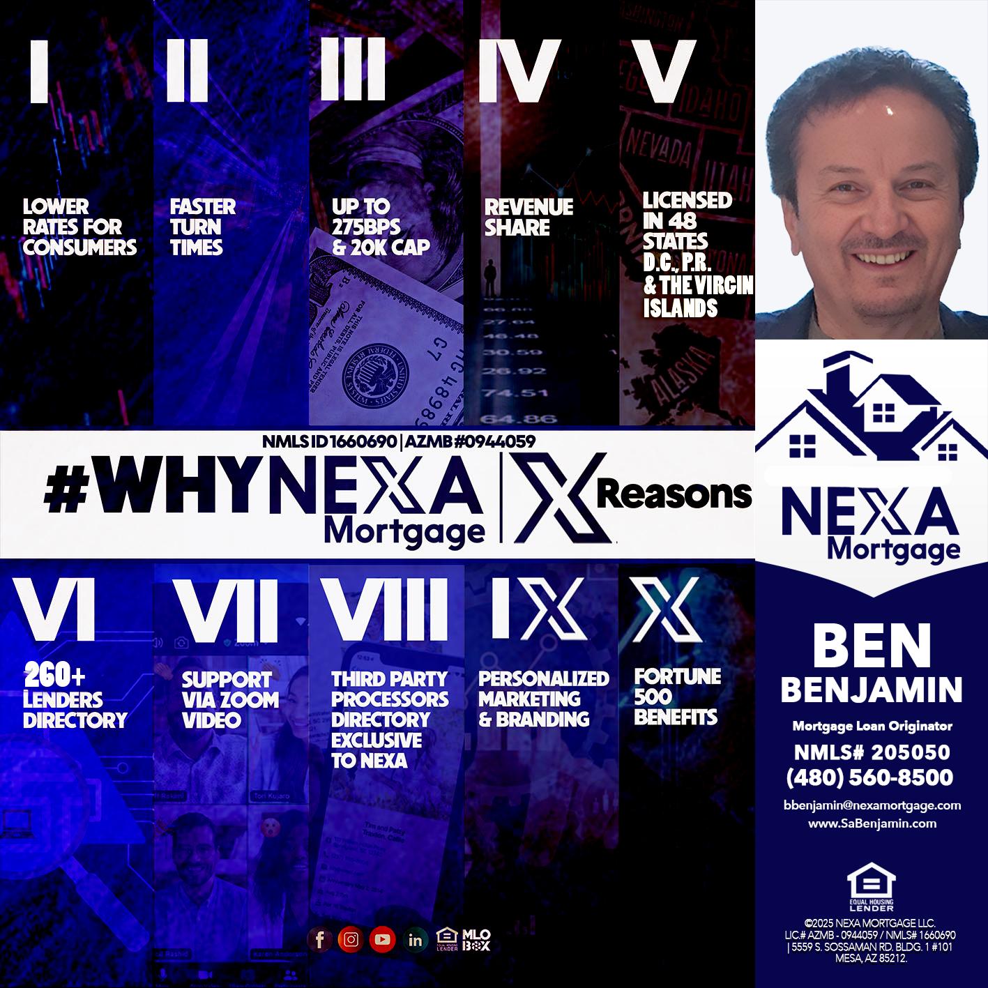 WHYNEXA TOP X - Ben Benjamin -Mortgage Loan Originator