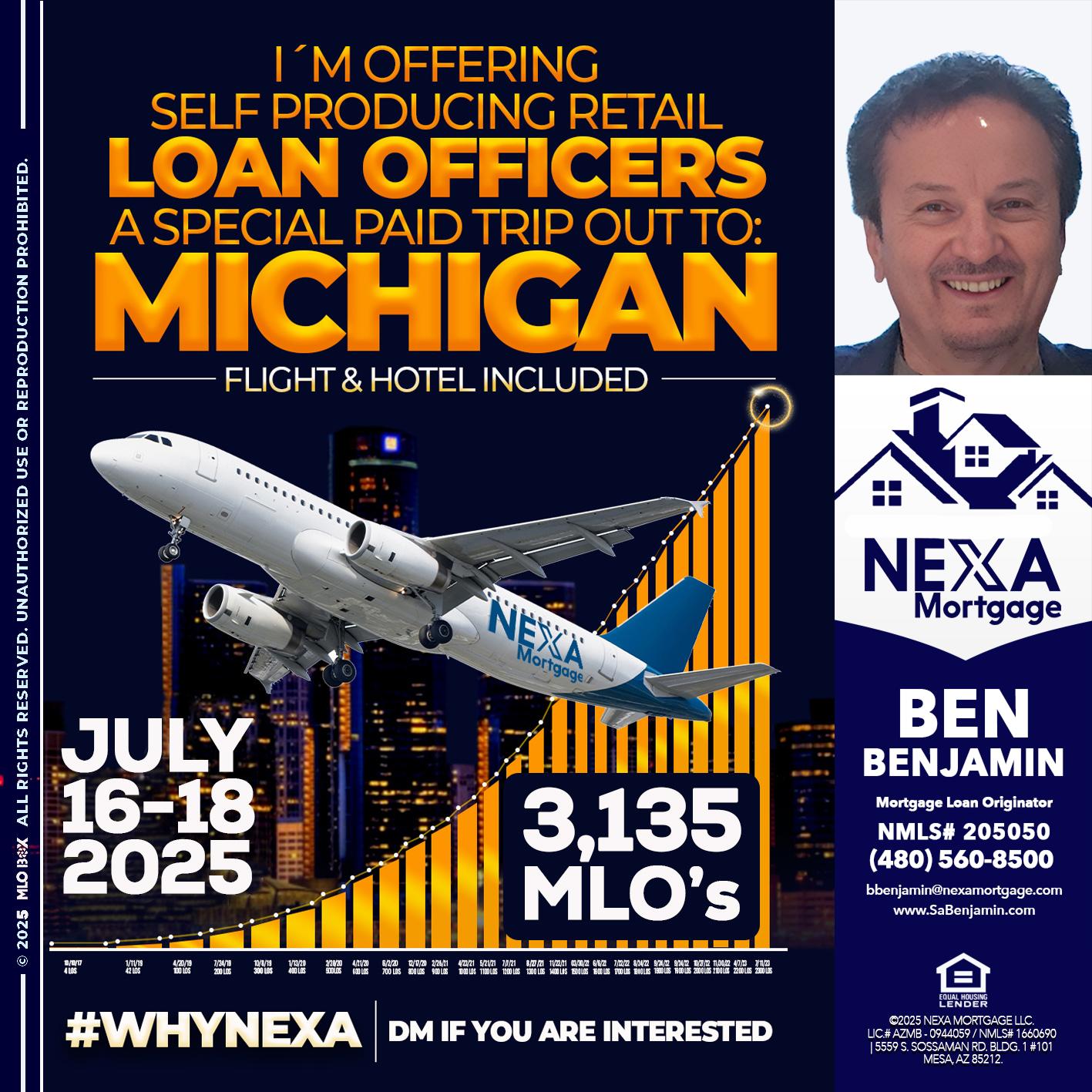 MICHIGAN TRIP - Ben Benjamin -Mortgage Loan Originator