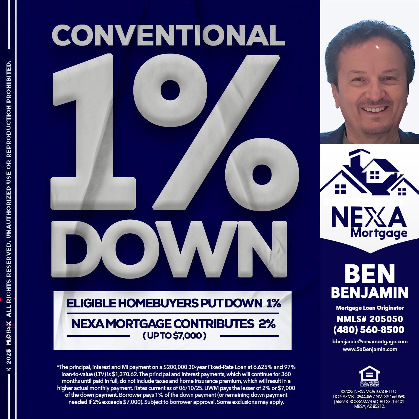 CONVENTIONAL - Ben Benjamin -Mortgage Loan Originator