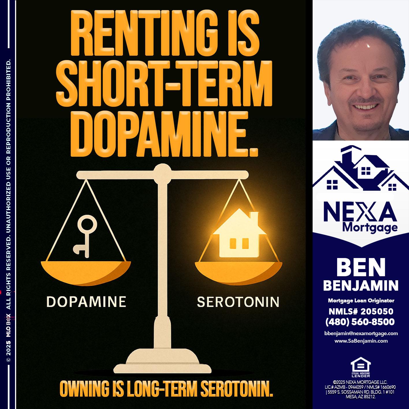 RENTING IS SHORT TERM - Ben Benjamin -Mortgage Loan Originator