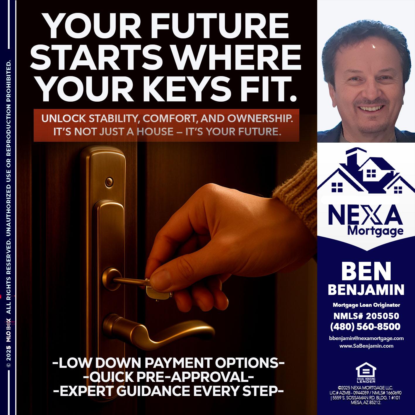 YOUR FUTURE - Ben Benjamin -Mortgage Loan Originator