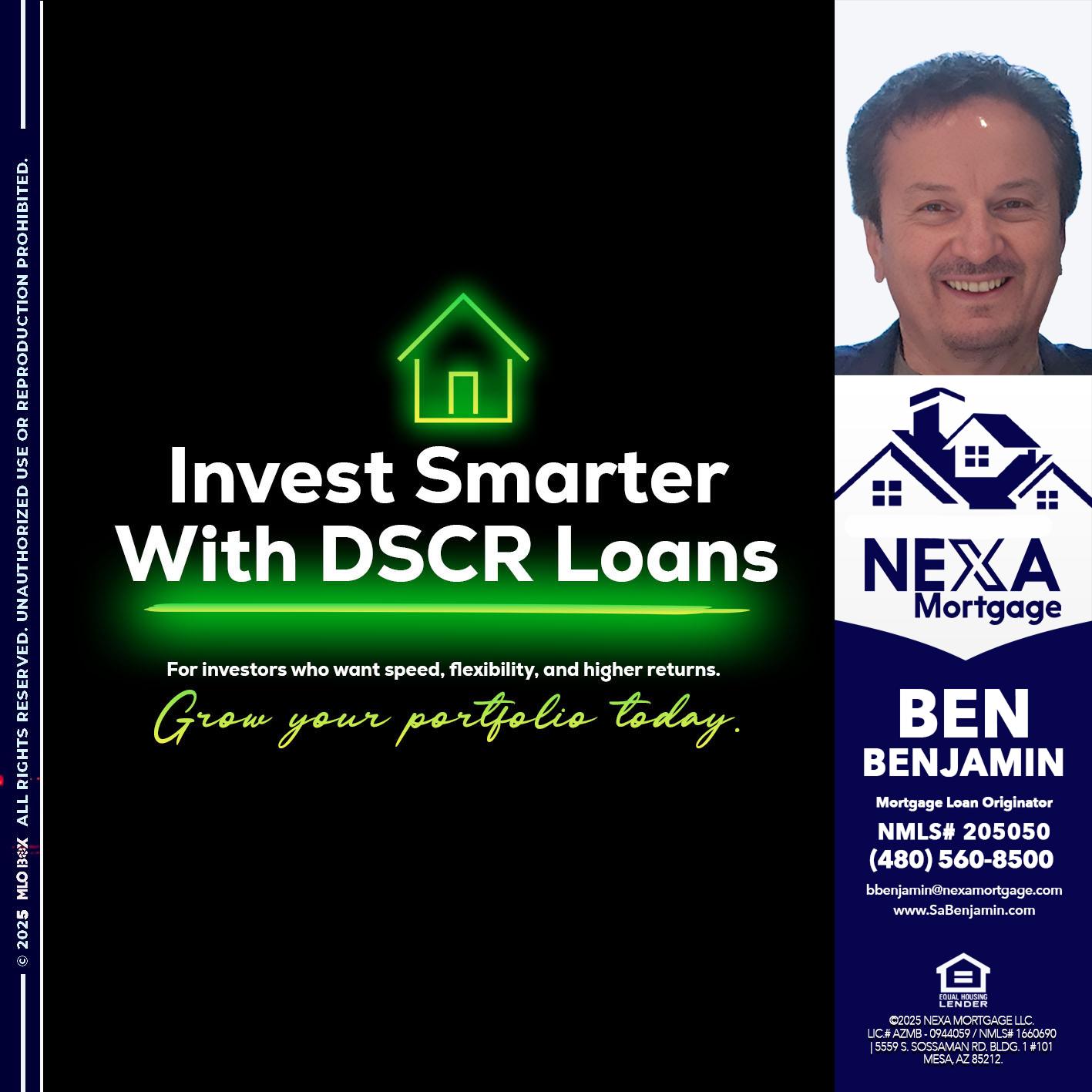 invest smarter - Ben Benjamin -Mortgage Loan Originator