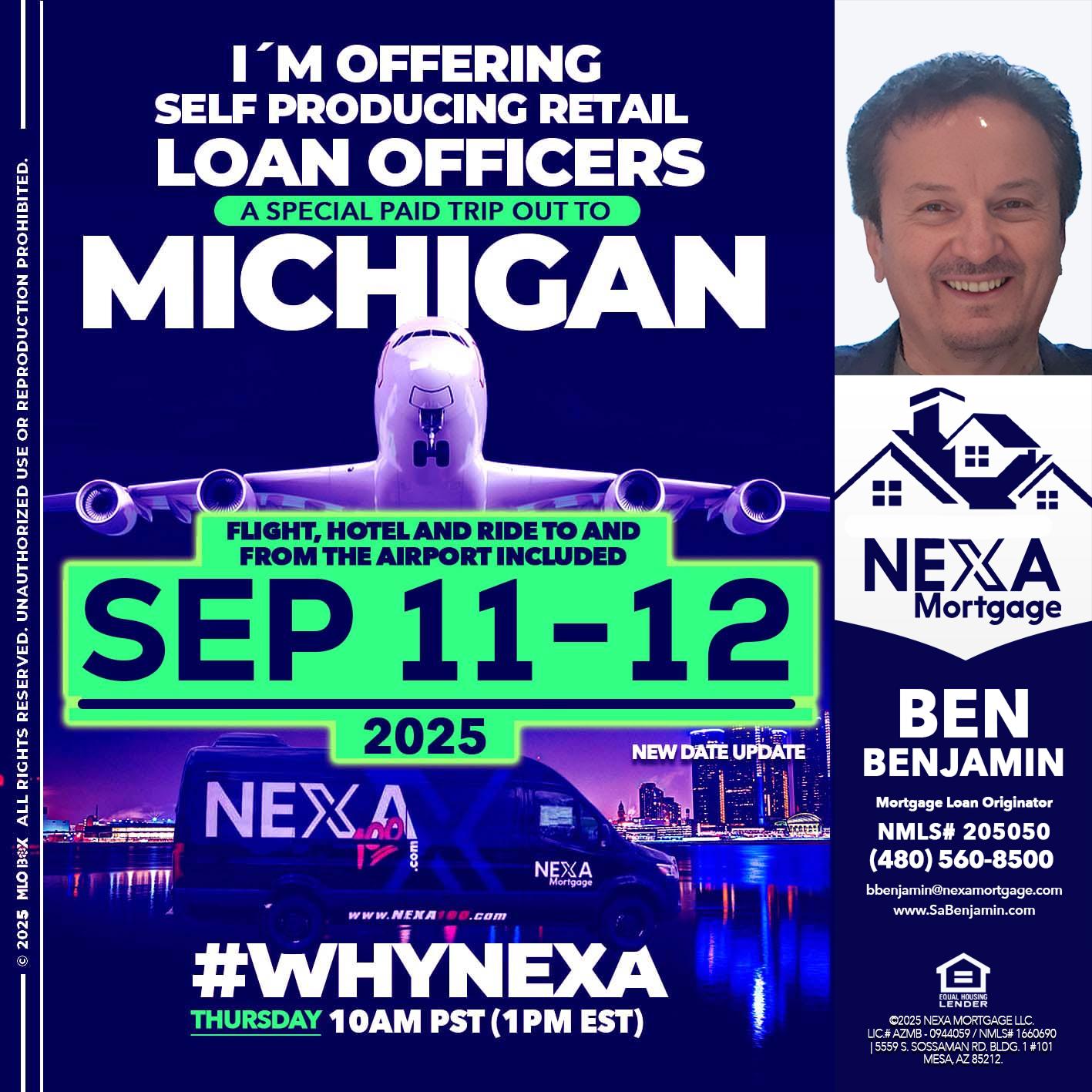 MICHIGAN TRIP - Ben Benjamin -Mortgage Loan Originator