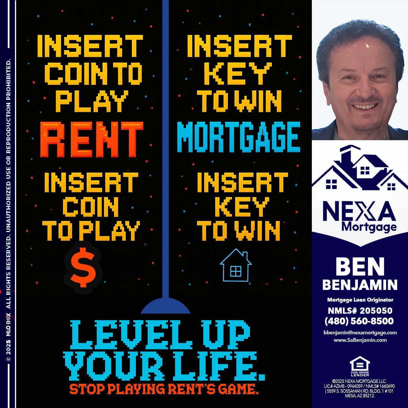 INSERT COIN - Ben Benjamin -Mortgage Loan Originator