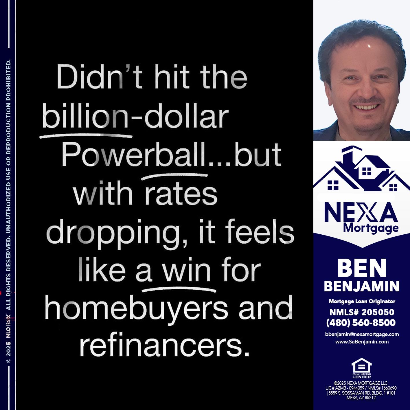 DIDNT HIT - Ben Benjamin -Mortgage Loan Originator