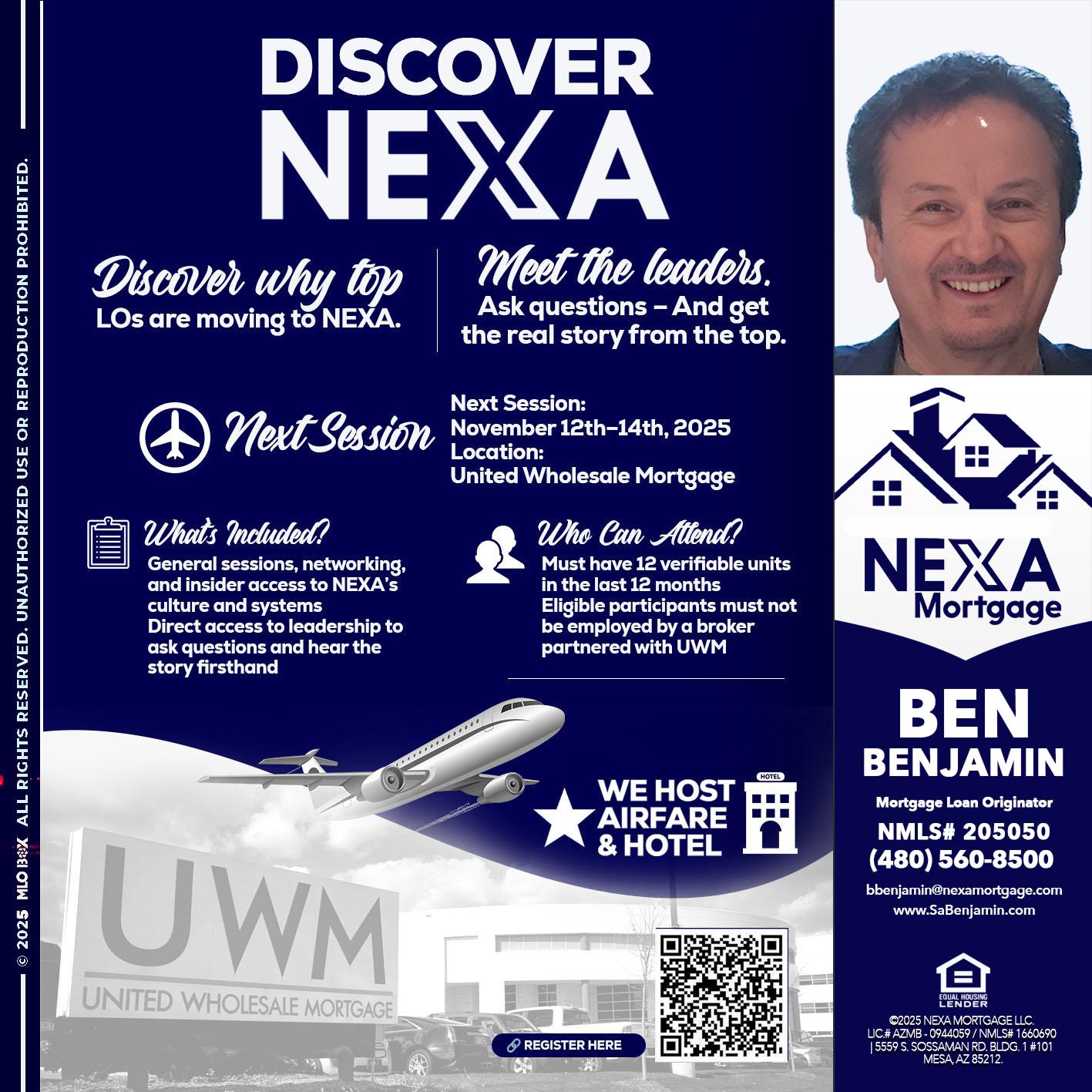 DISCOVER NEXA - Ben Benjamin -Mortgage Loan Originator