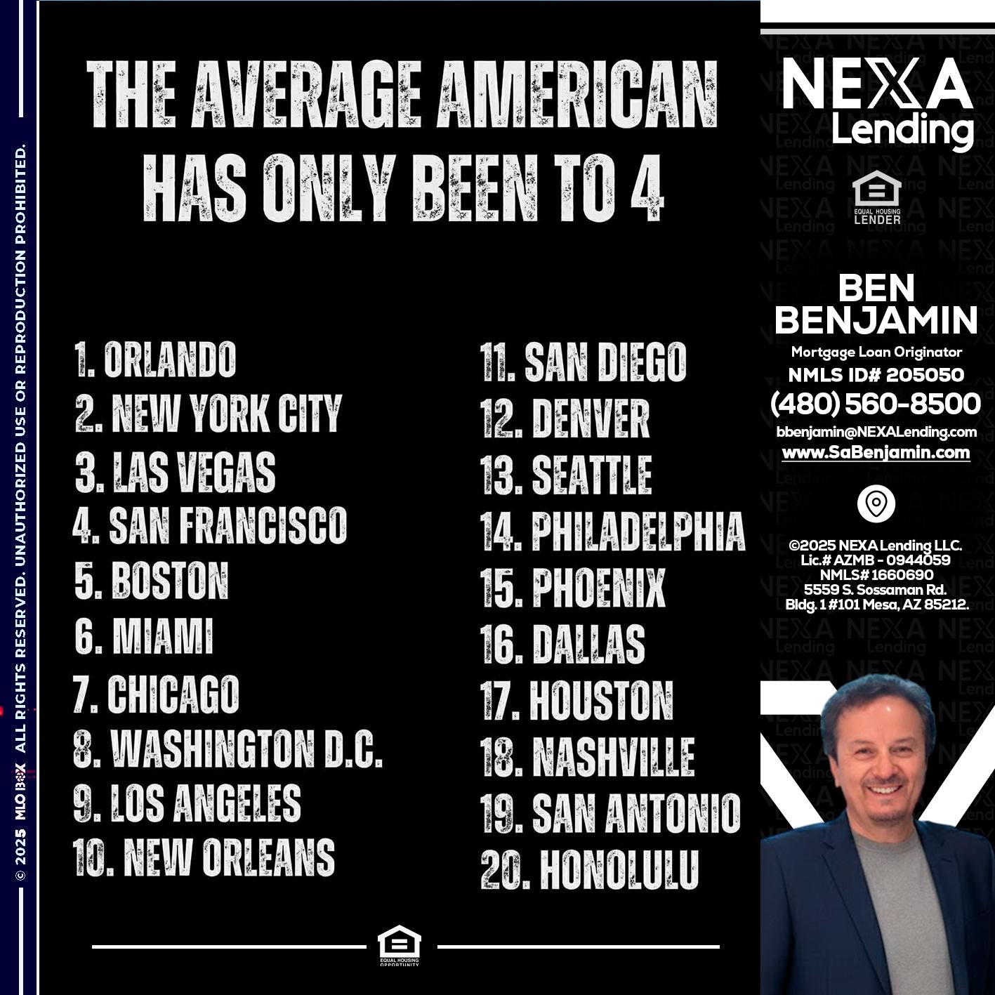 THE AVERAGE AMERICAN - Ben Benjamin -Mortgage Loan Originator