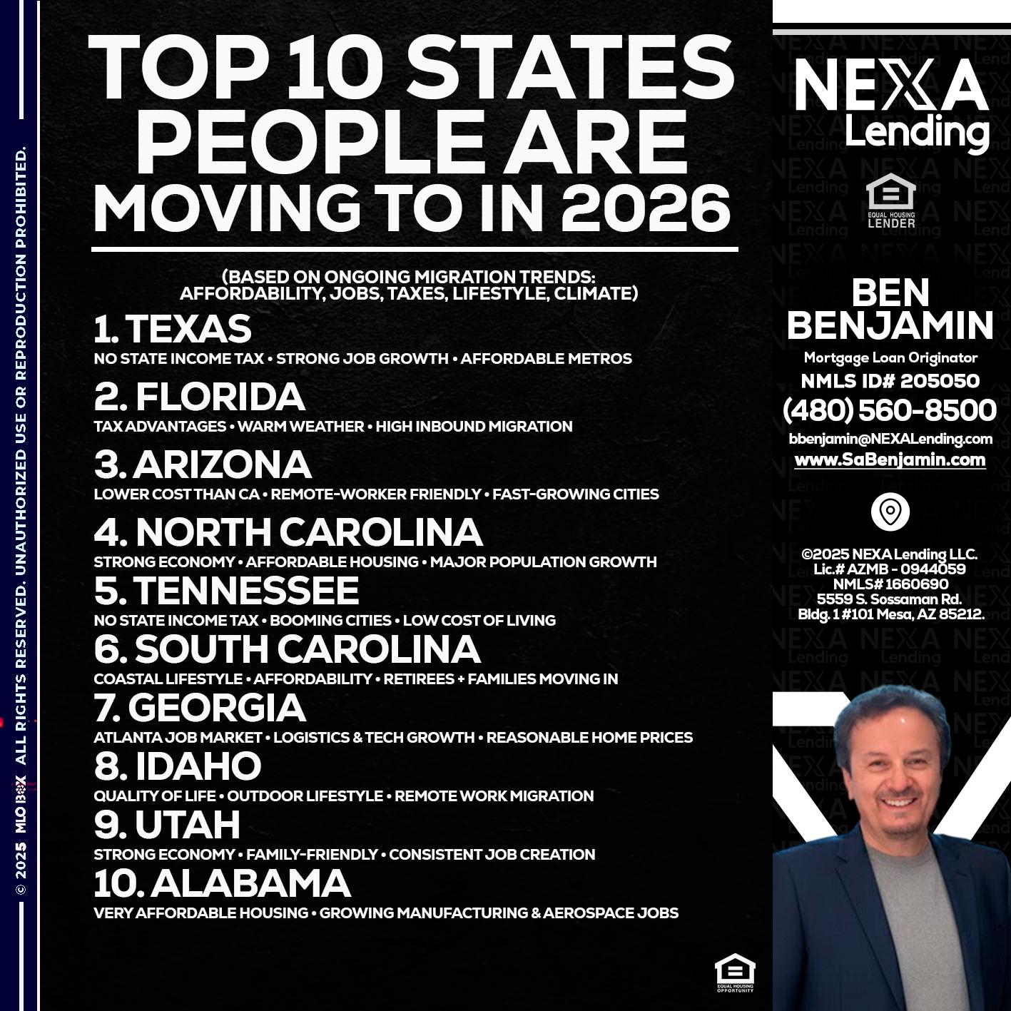 top 10 - Ben Benjamin -Mortgage Loan Originator