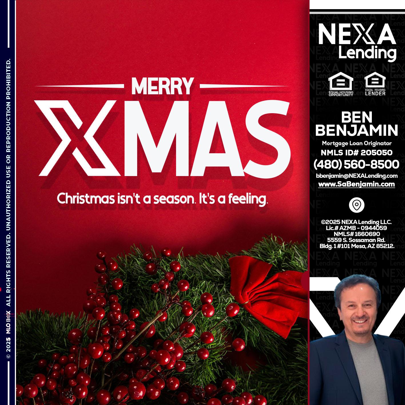merry xmas - Ben Benjamin -Mortgage Loan Originator