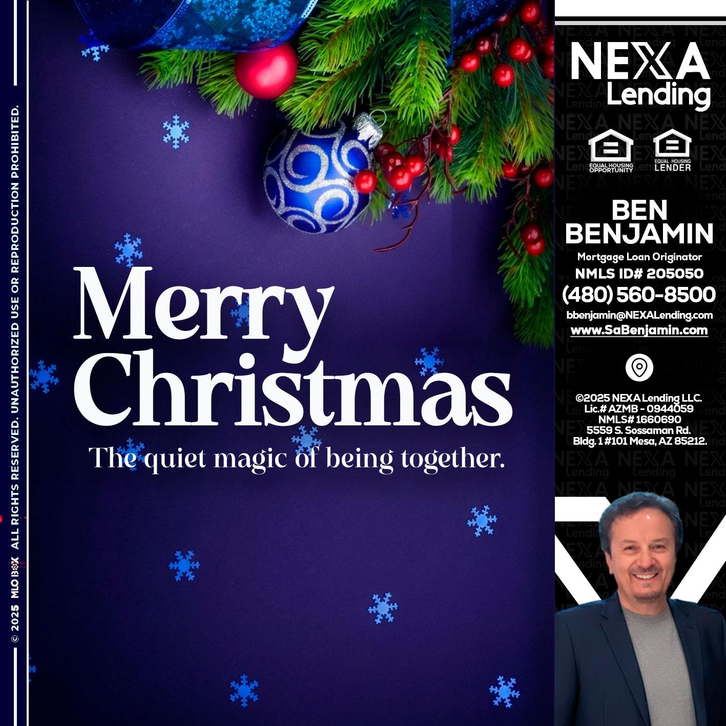 merry christmas - Ben Benjamin -Mortgage Loan Originator