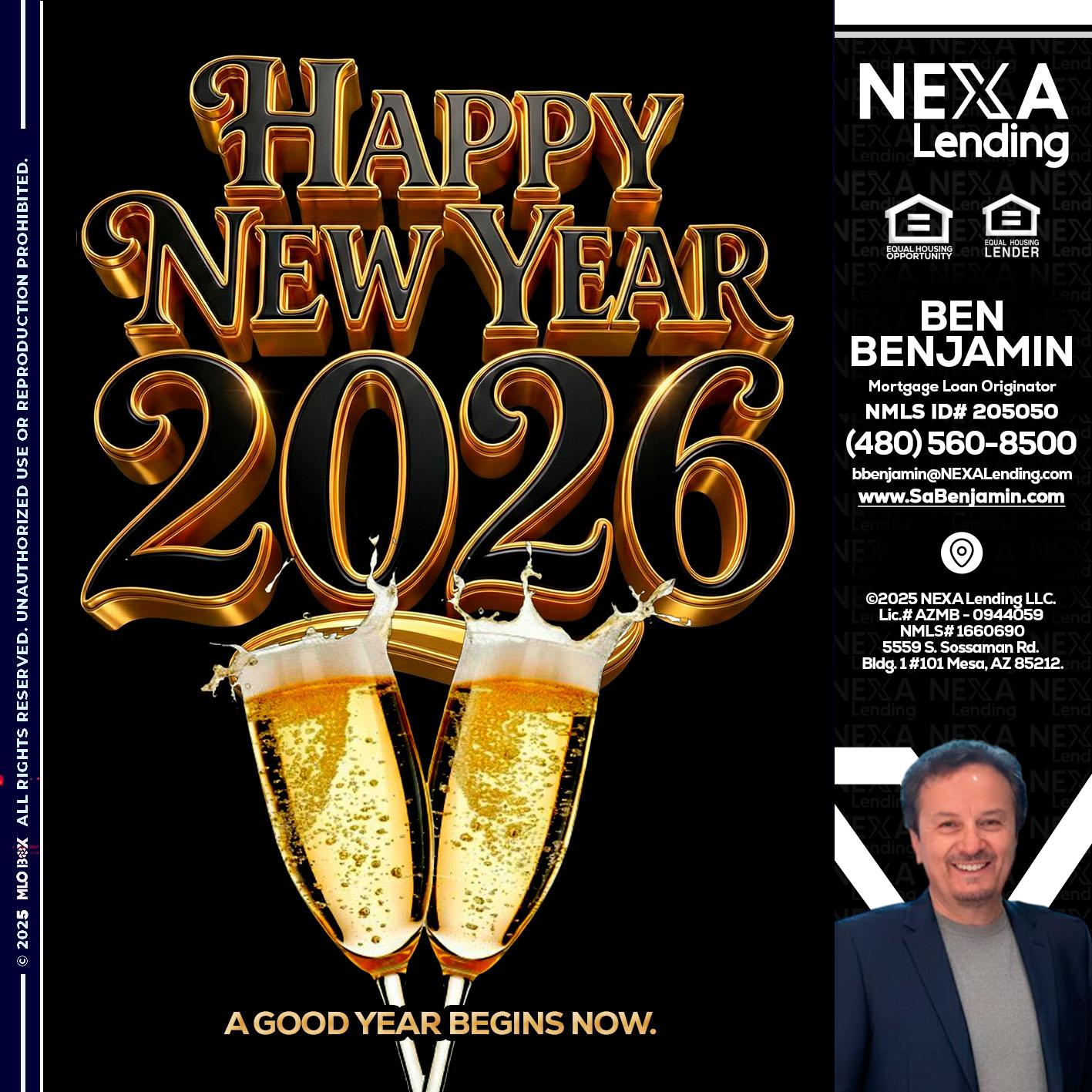 happy new year 2026 - Ben Benjamin -Mortgage Loan Originator