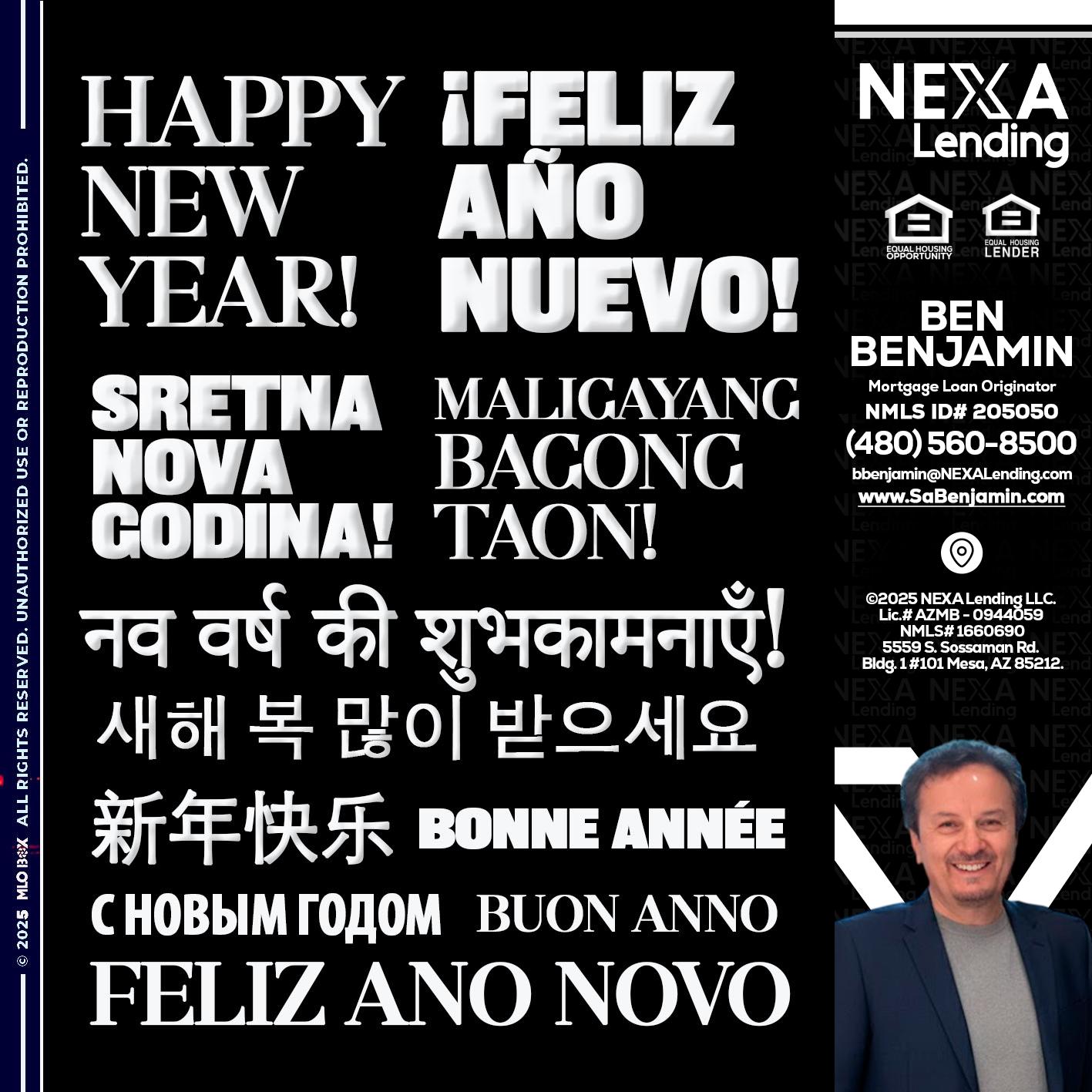 HAPPY NEW YEAR - Ben Benjamin -Mortgage Loan Originator