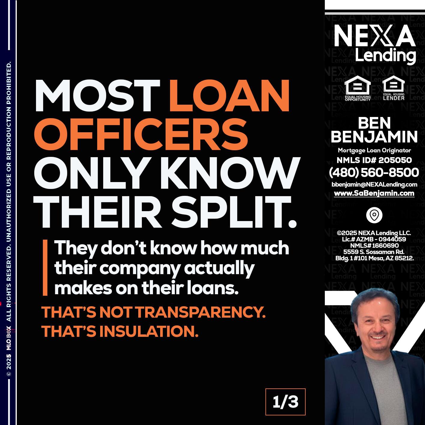 1 OF 3 - Ben Benjamin -Mortgage Loan Originator