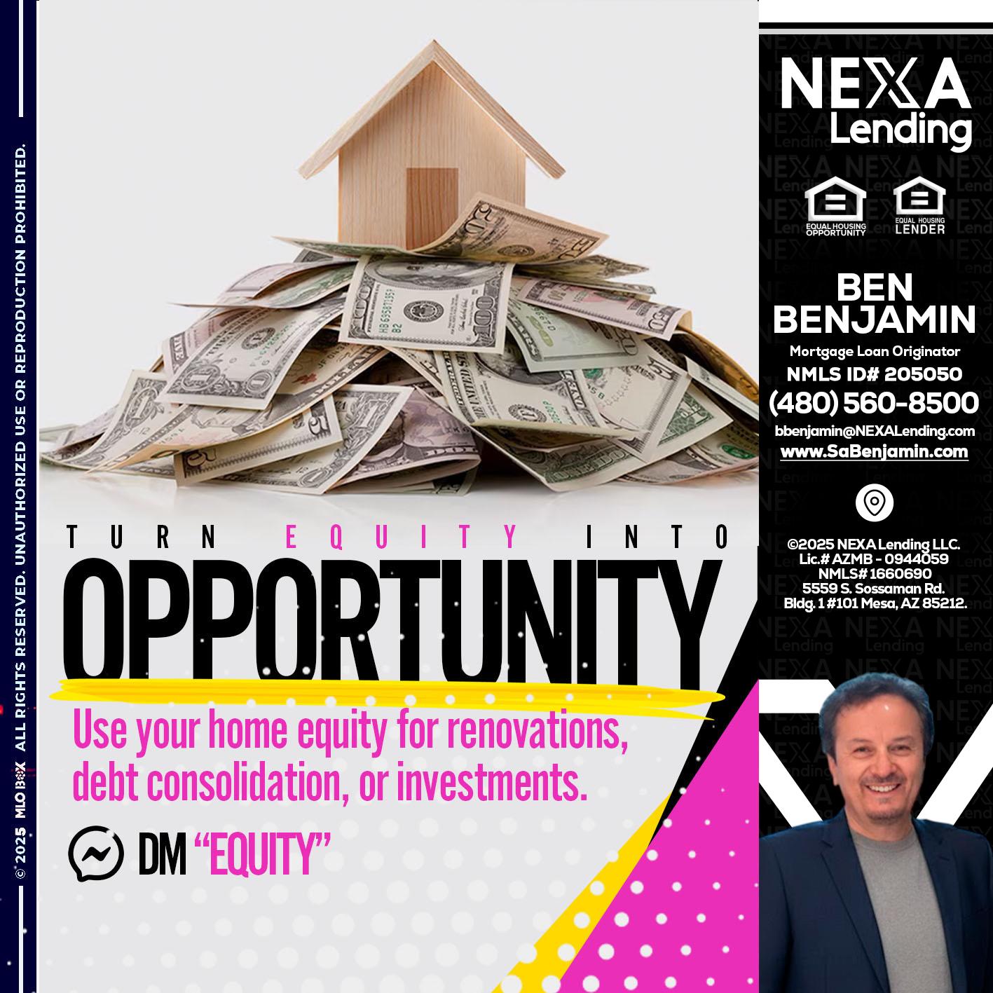 opportunity - Ben Benjamin -Mortgage Loan Originator