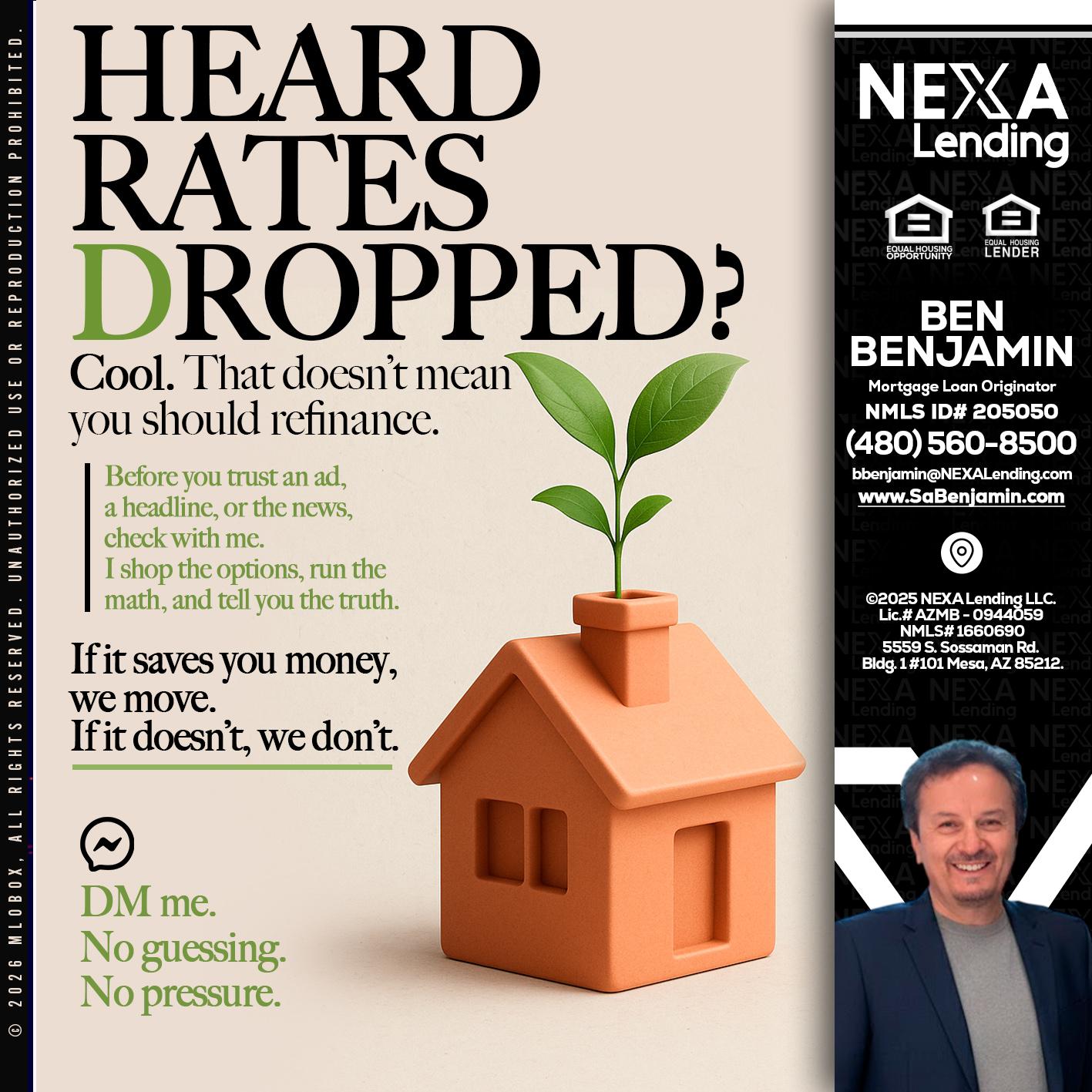HEARD RATES - Ben Benjamin -Mortgage Loan Originator