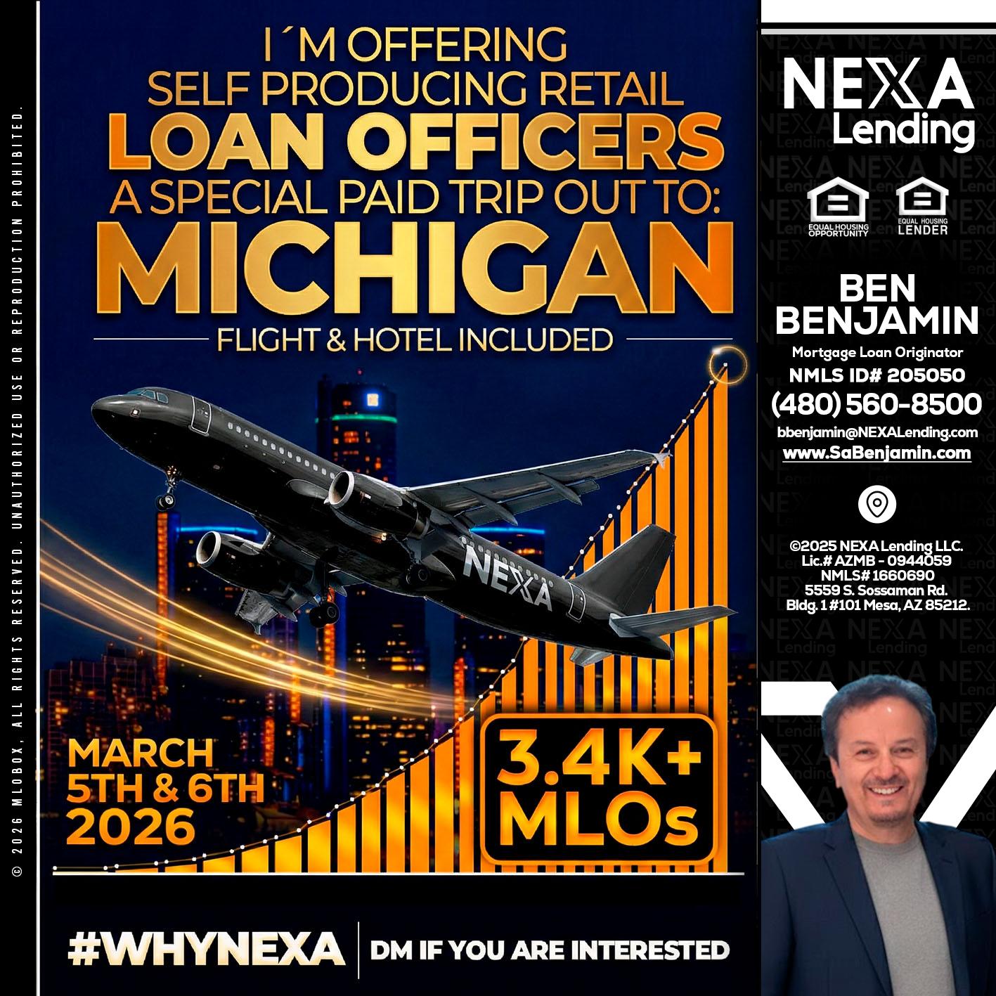 MICHIGAN - Ben Benjamin -Mortgage Loan Originator