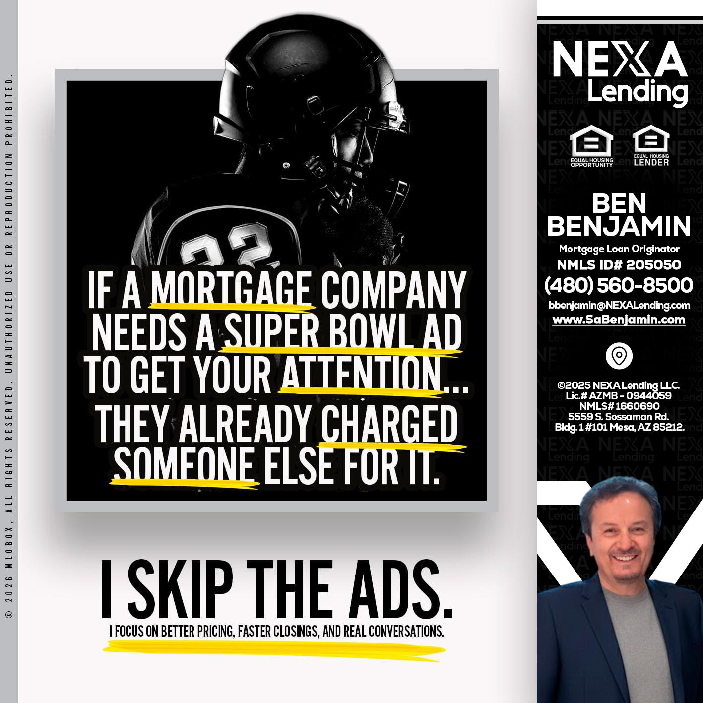 if a mortgage ad - Ben Benjamin -Mortgage Loan Originator