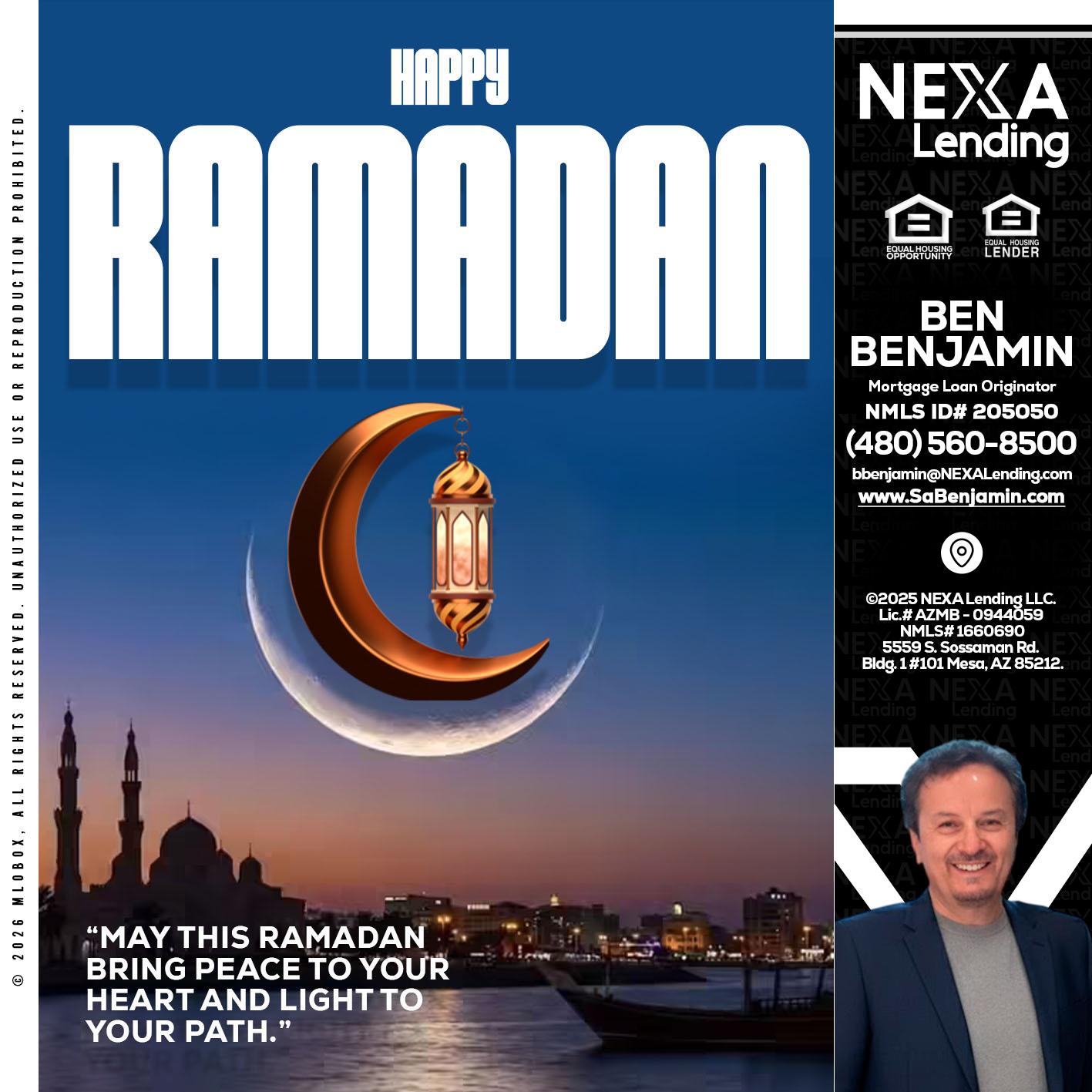 RAMADAN - Ben Benjamin -Mortgage Loan Originator