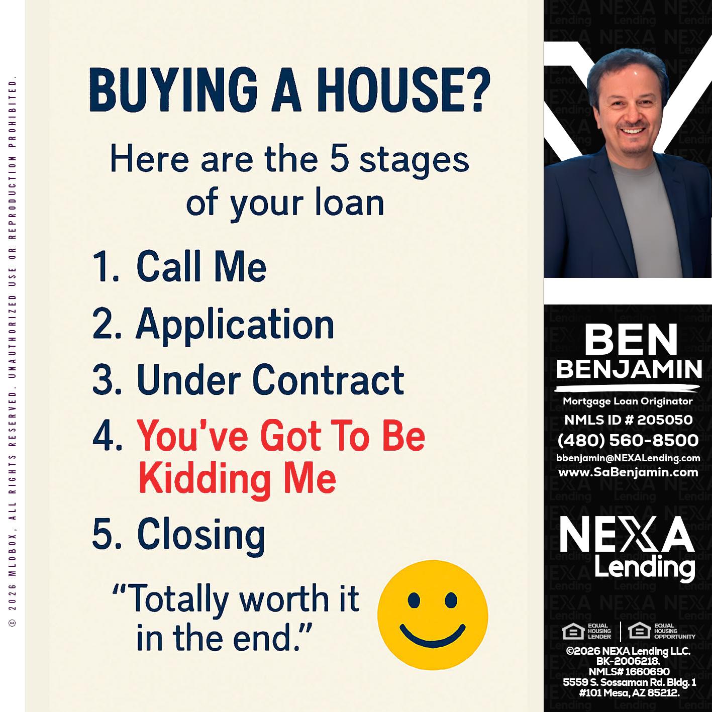 BUYING A HOUSE - Ben Benjamin -Mortgage Loan Originator