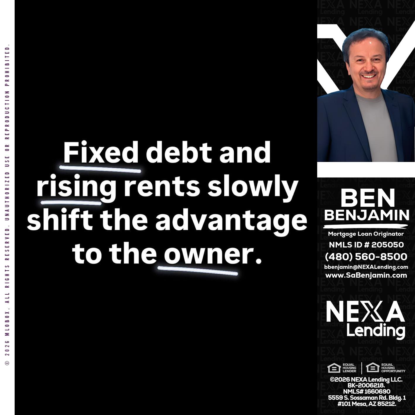 FIXED DEBT - Ben Benjamin -Mortgage Loan Originator