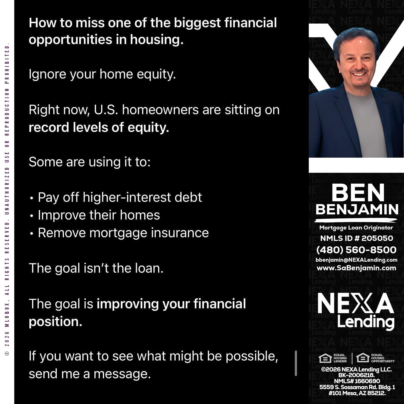 how to miss - Ben Benjamin -Mortgage Loan Originator