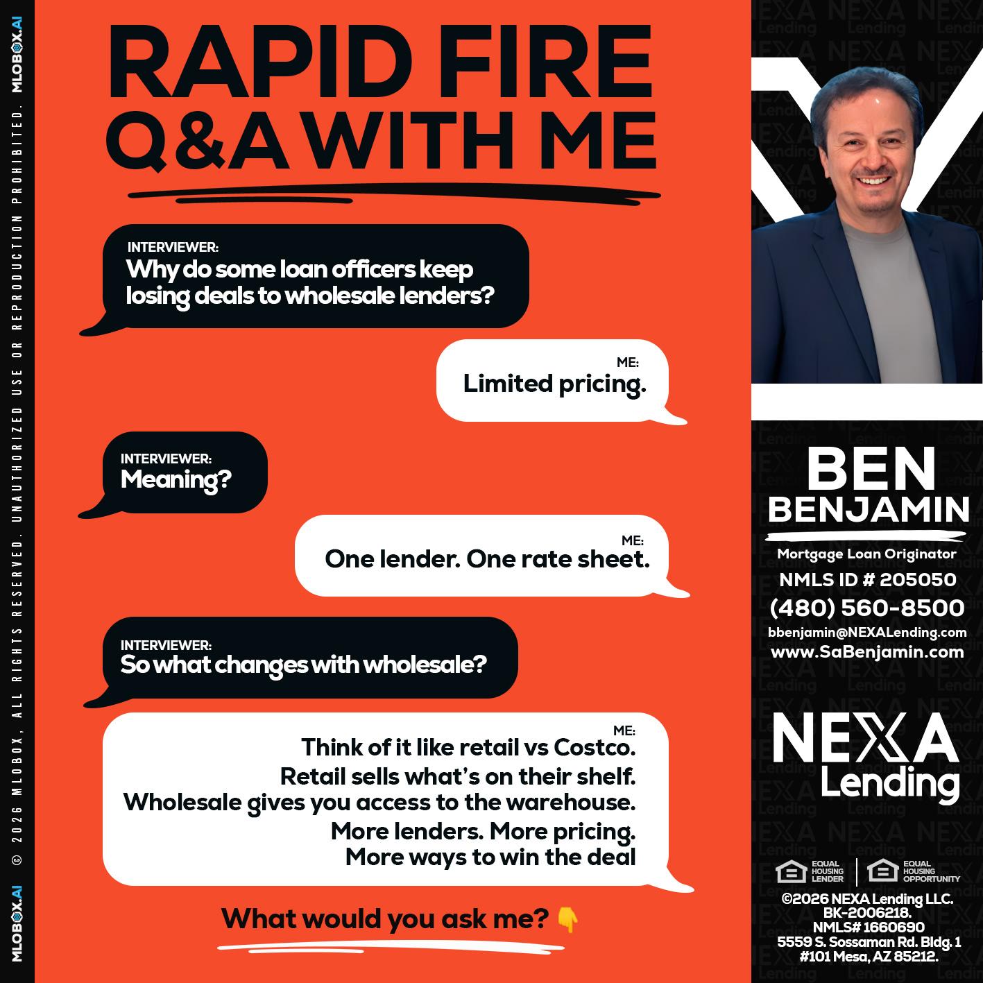 Q&A - Ben Benjamin -Mortgage Loan Originator