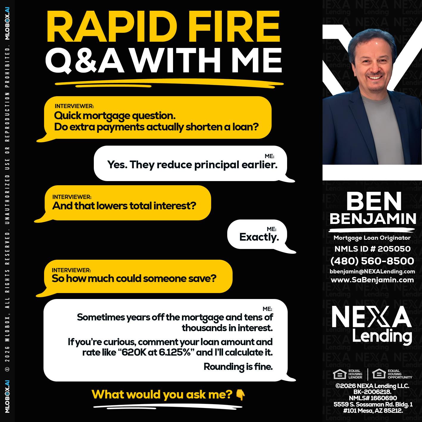 RAPID FIRE QA - Ben Benjamin -Mortgage Loan Originator