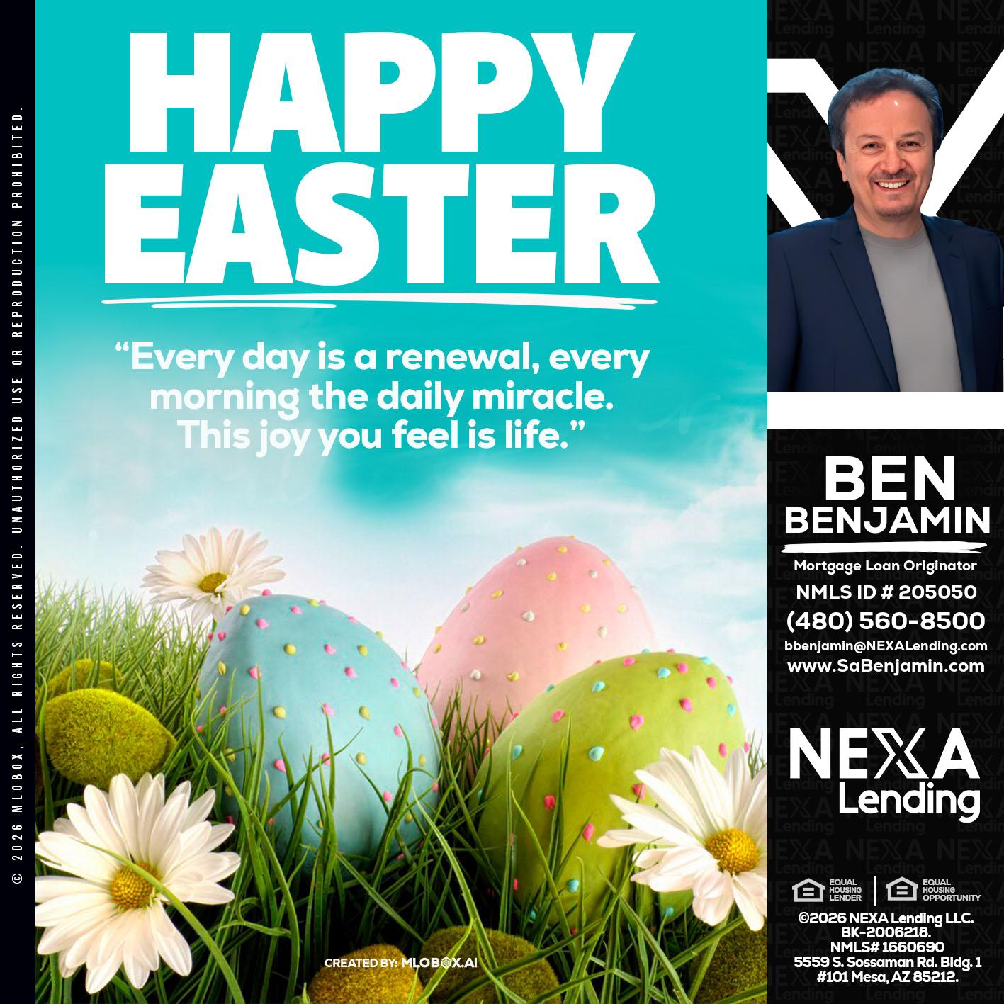 happy easter - Ben Benjamin -Mortgage Loan Originator