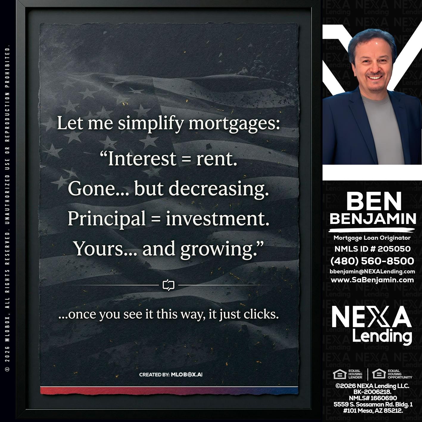 LET ME SIMPLIFY - Ben Benjamin -Mortgage Loan Originator