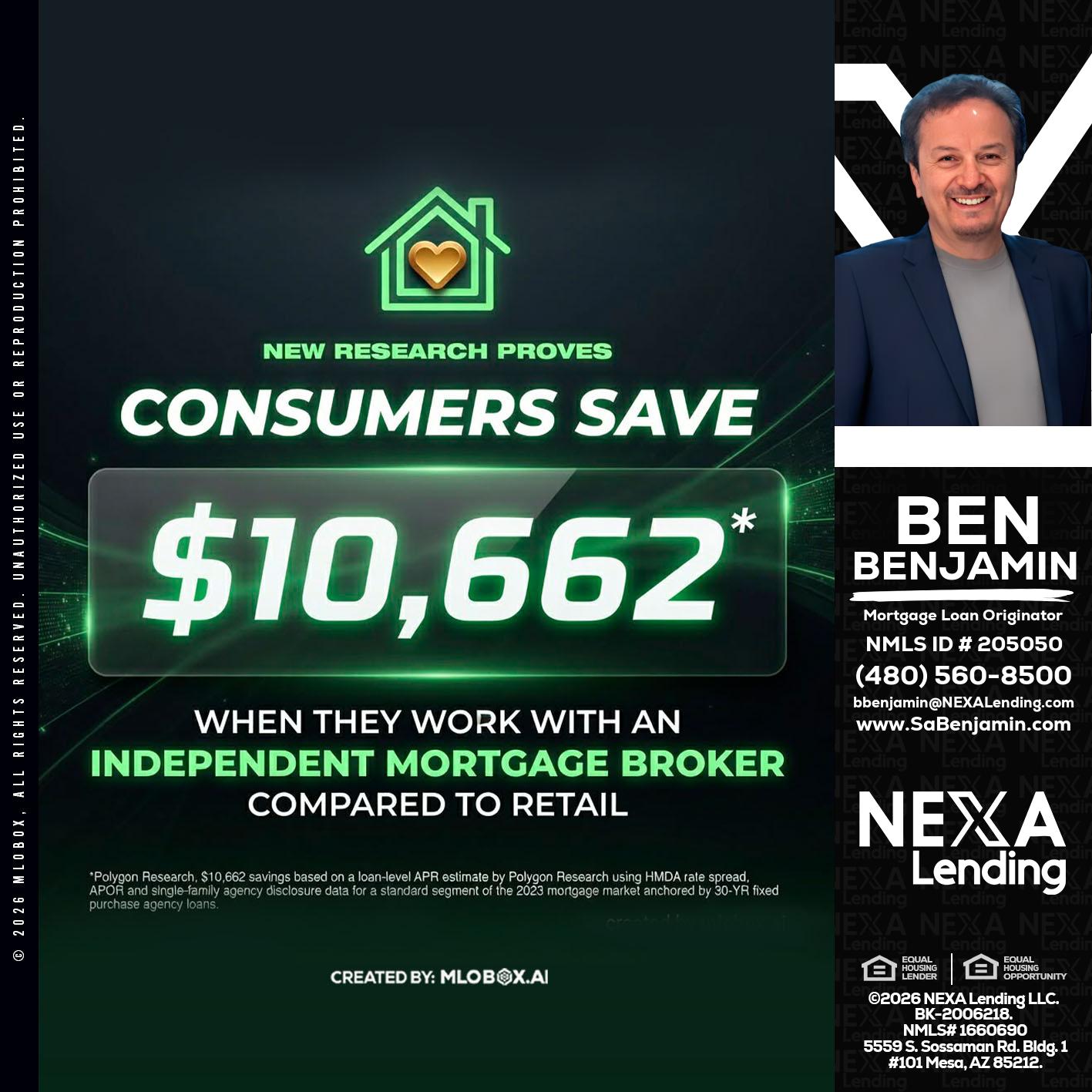 10,662 - Ben Benjamin -Mortgage Loan Originator