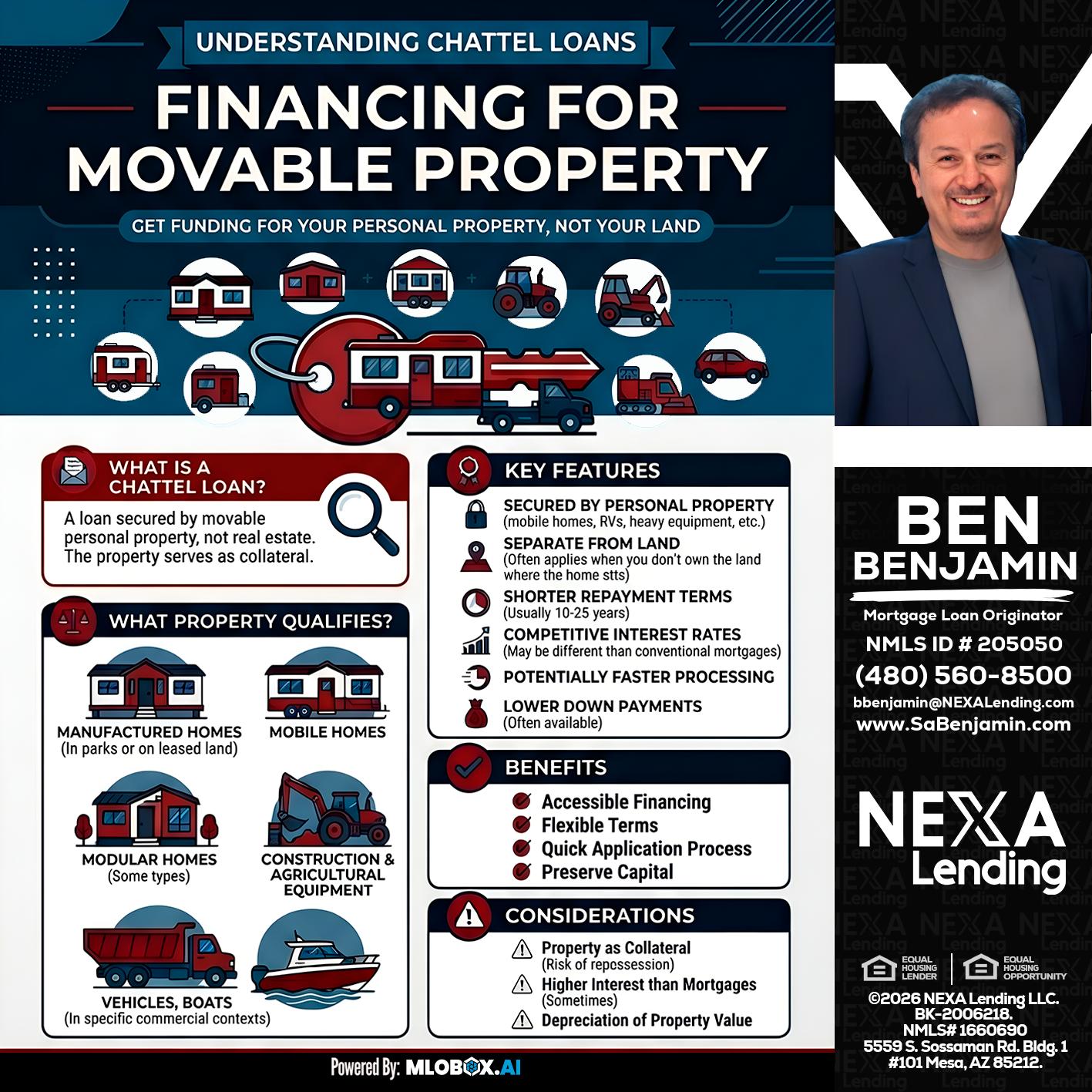 Chattel Loans - Ben Benjamin -Mortgage Loan Originator