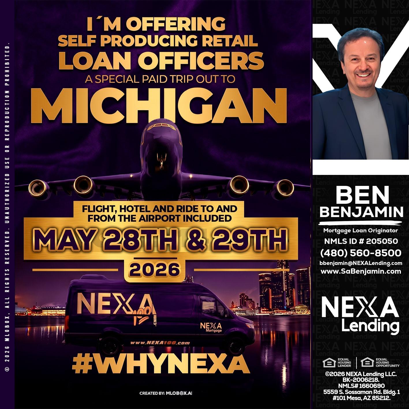 MICHIGAN - Ben Benjamin -Mortgage Loan Originator