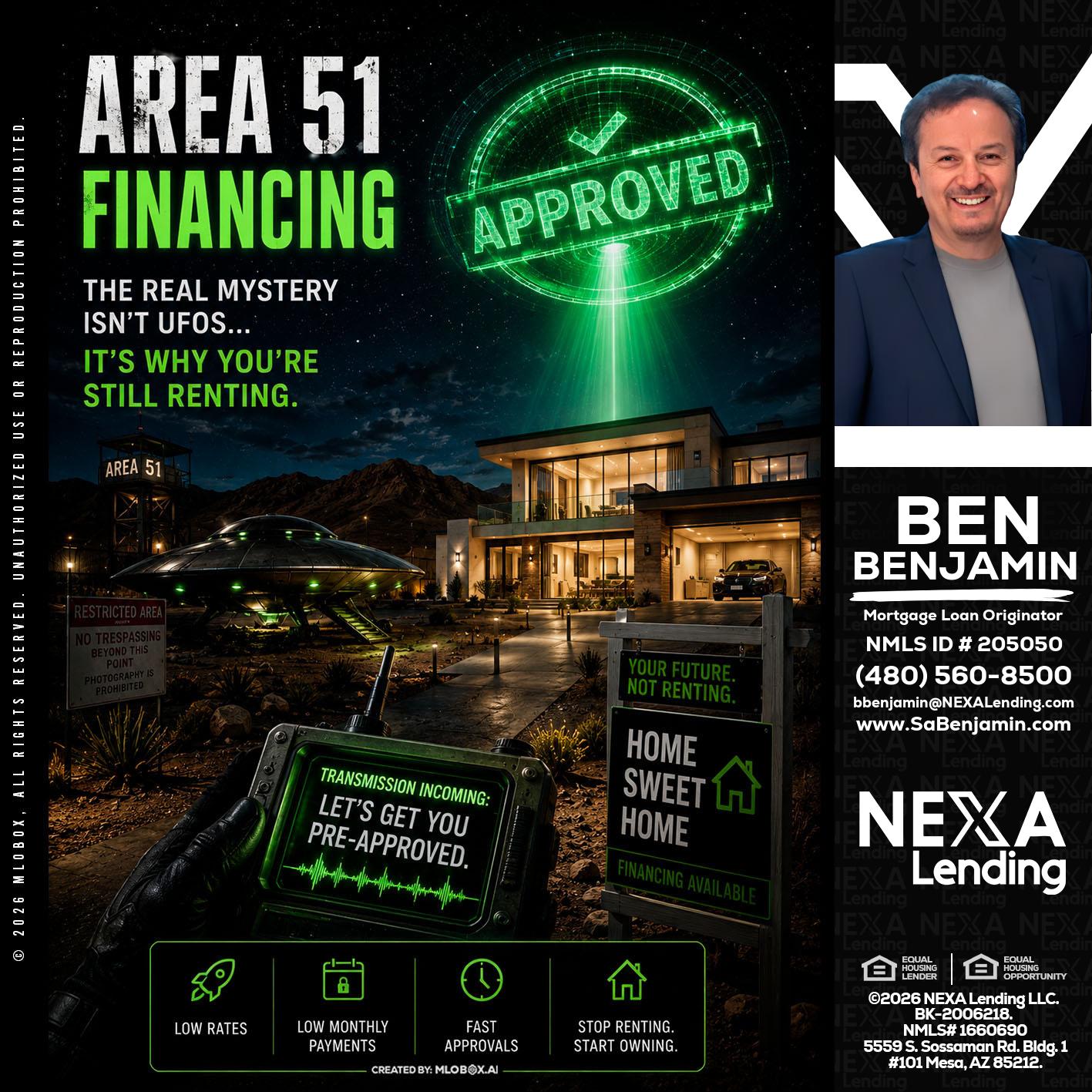 AREA 51 - Ben Benjamin -Mortgage Loan Originator
