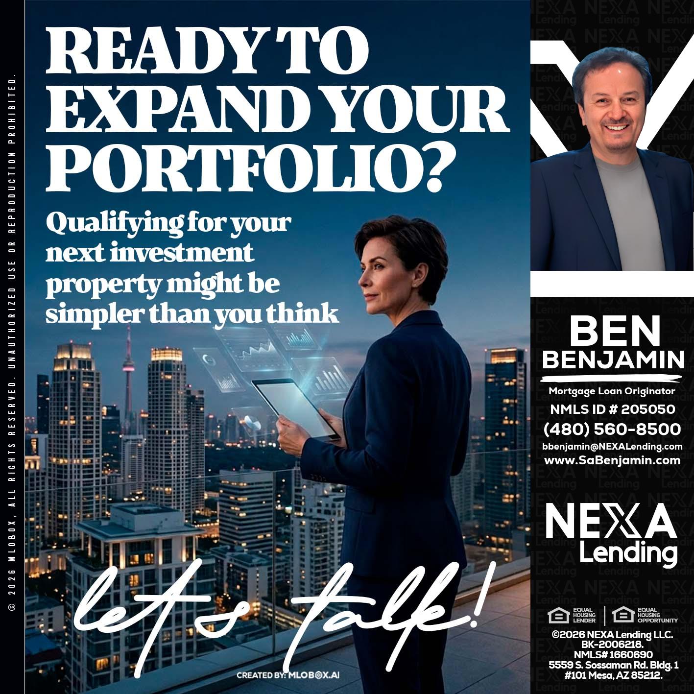 READY TO EXPAND - Ben Benjamin -Mortgage Loan Originator