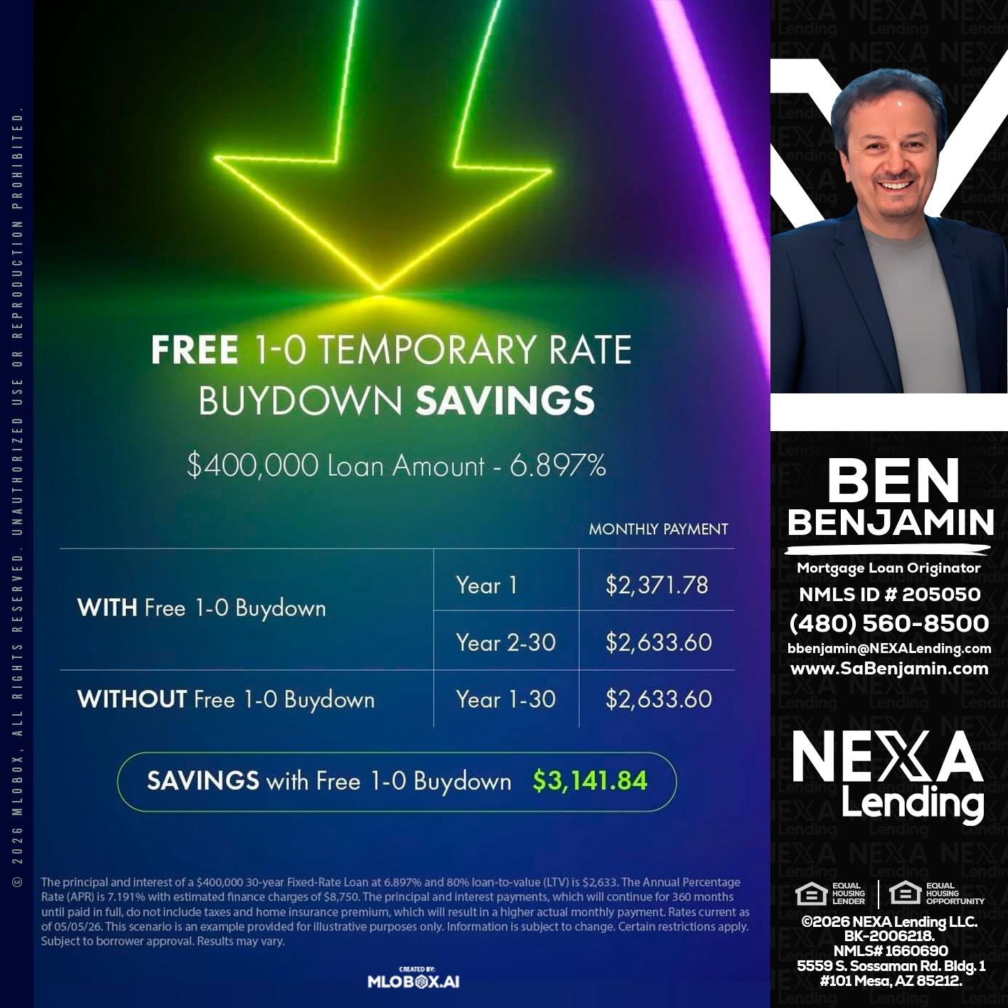 BUYDOWN - Ben Benjamin -Mortgage Loan Originator