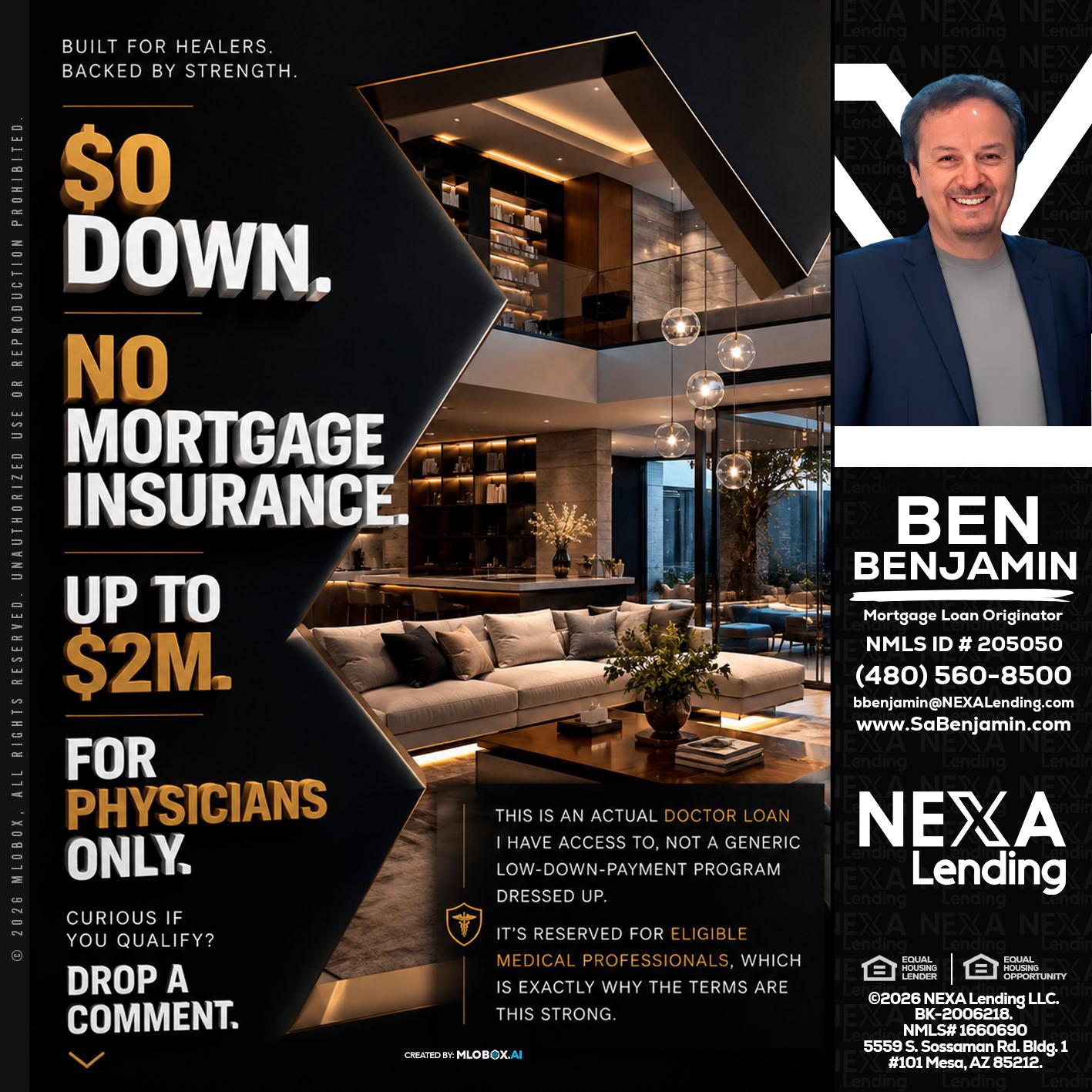 $0 DOWN - Ben Benjamin -Mortgage Loan Originator