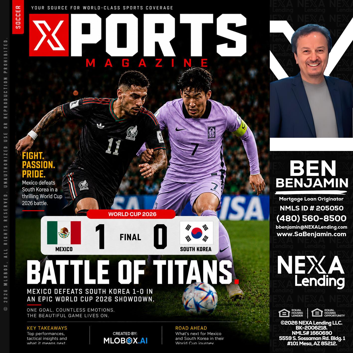 XPORTS MAGAZINE - Ben Benjamin -Mortgage Loan Originator