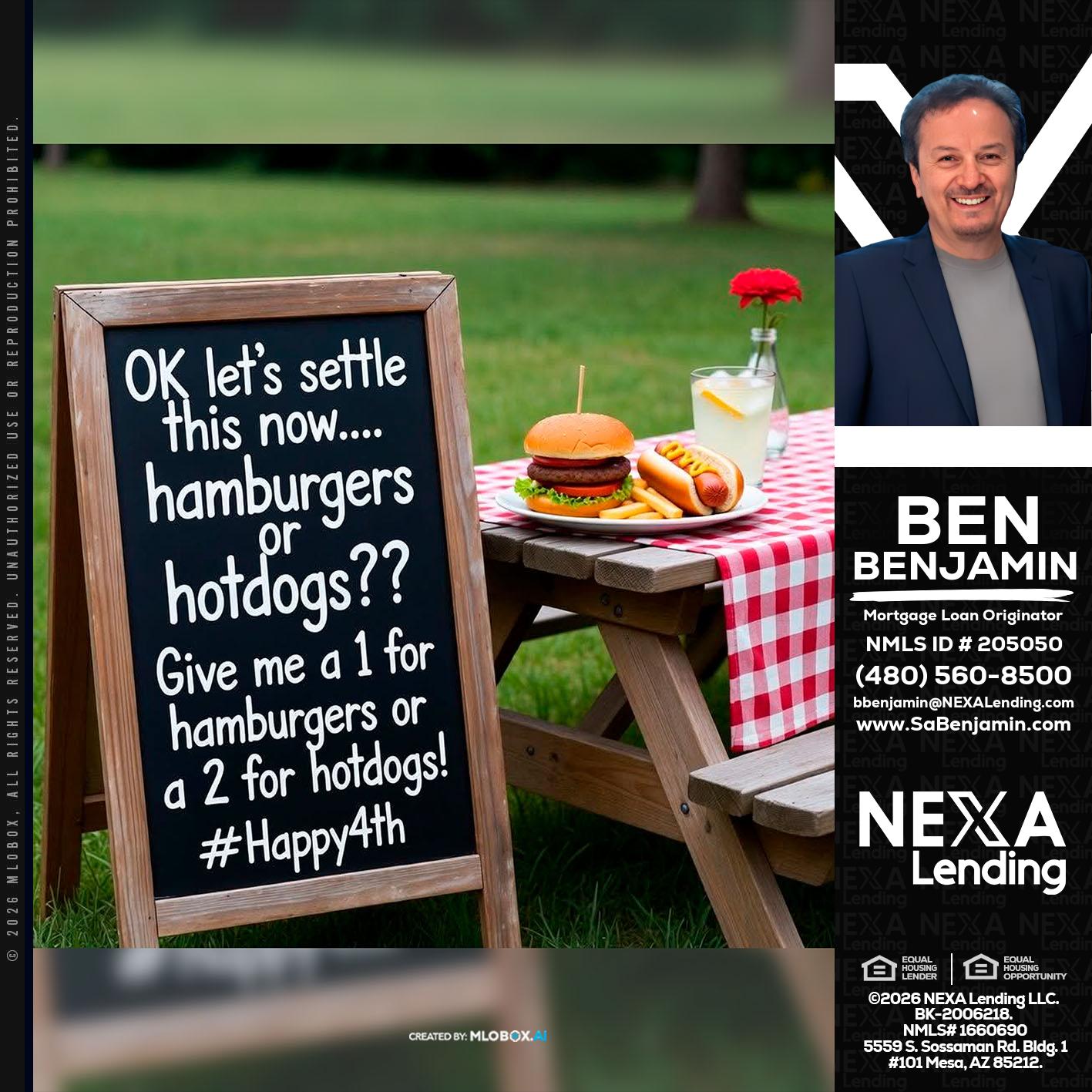 let settle this - Ben Benjamin -Mortgage Loan Originator