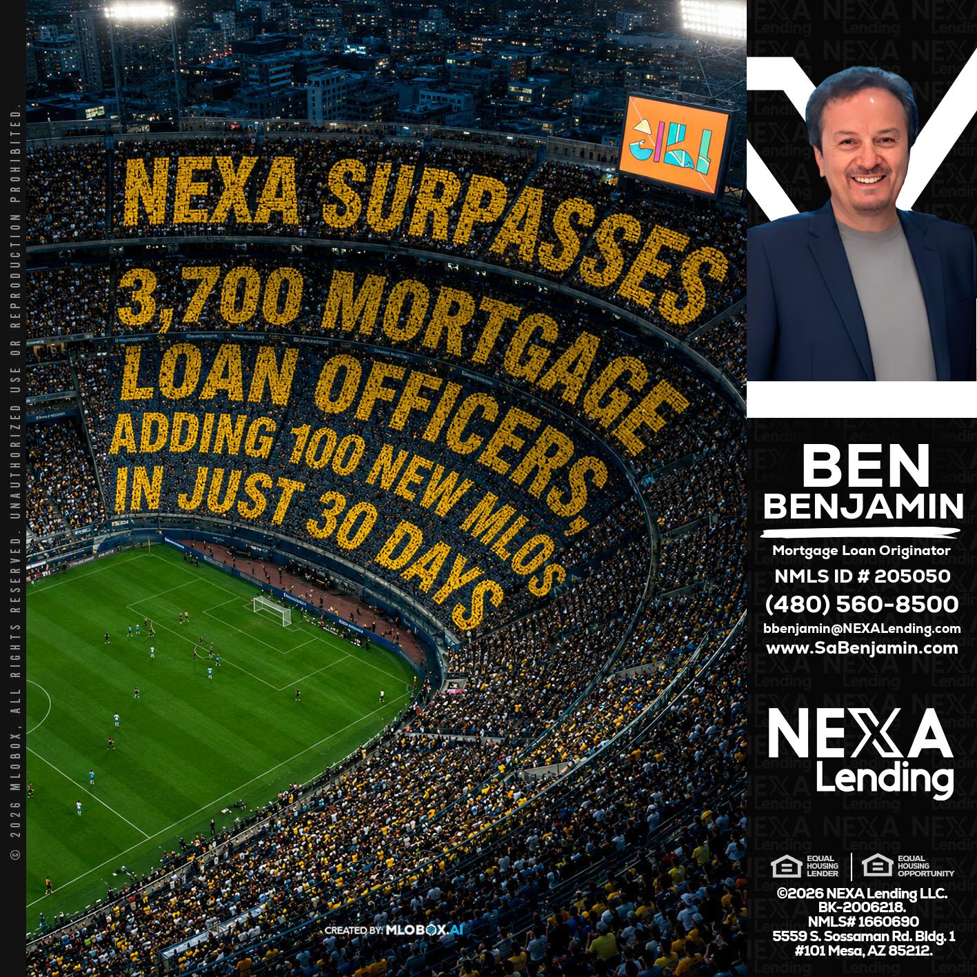 NEXA SURPASSES - Ben Benjamin -Mortgage Loan Originator