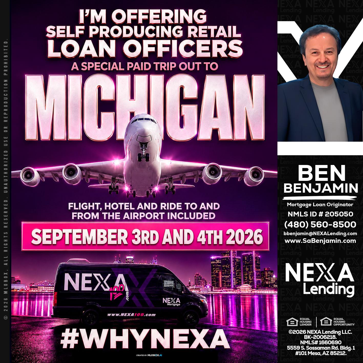 MICHIGAN TRIP - Ben Benjamin -Mortgage Loan Originator