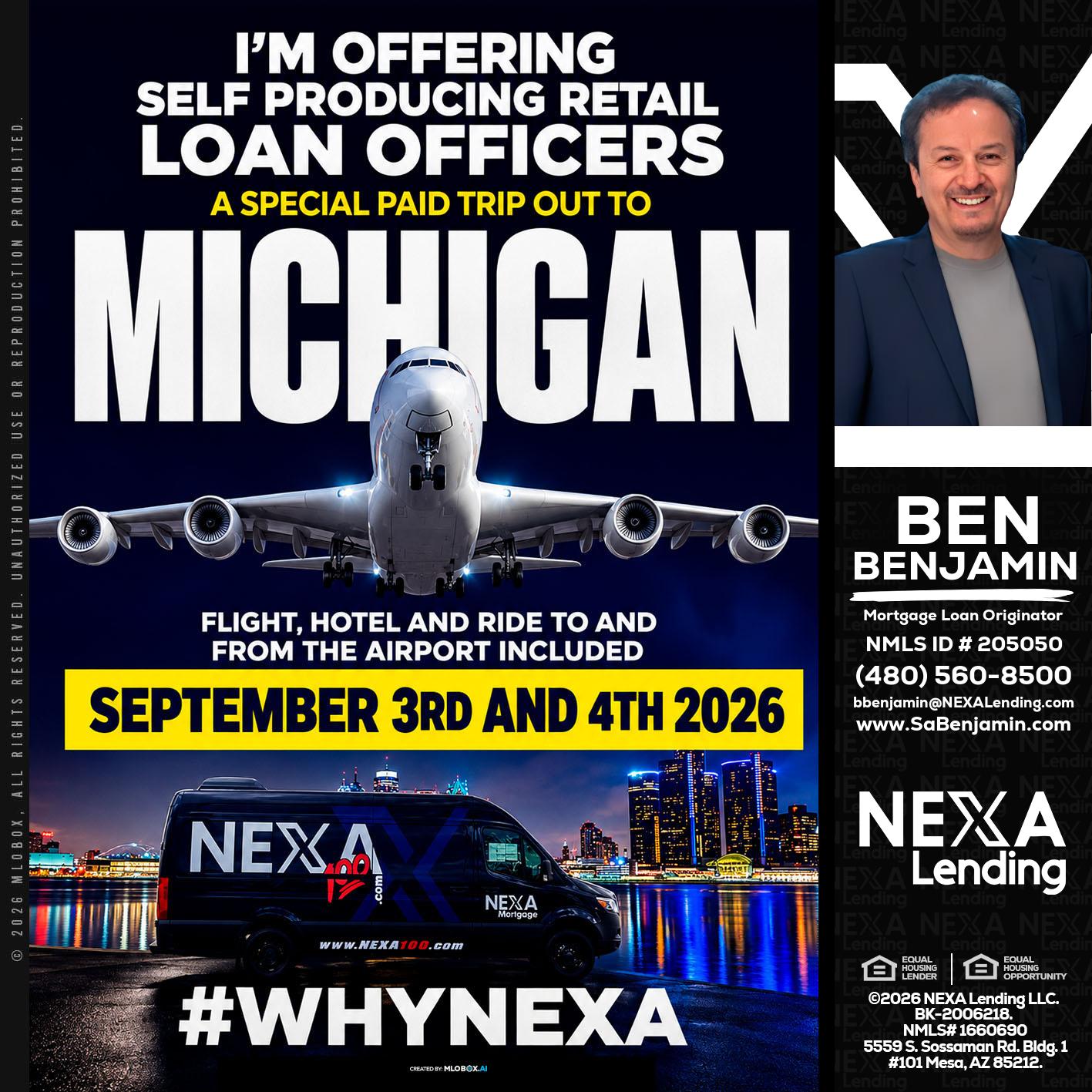 MICHIGAN - Ben Benjamin -Mortgage Loan Originator