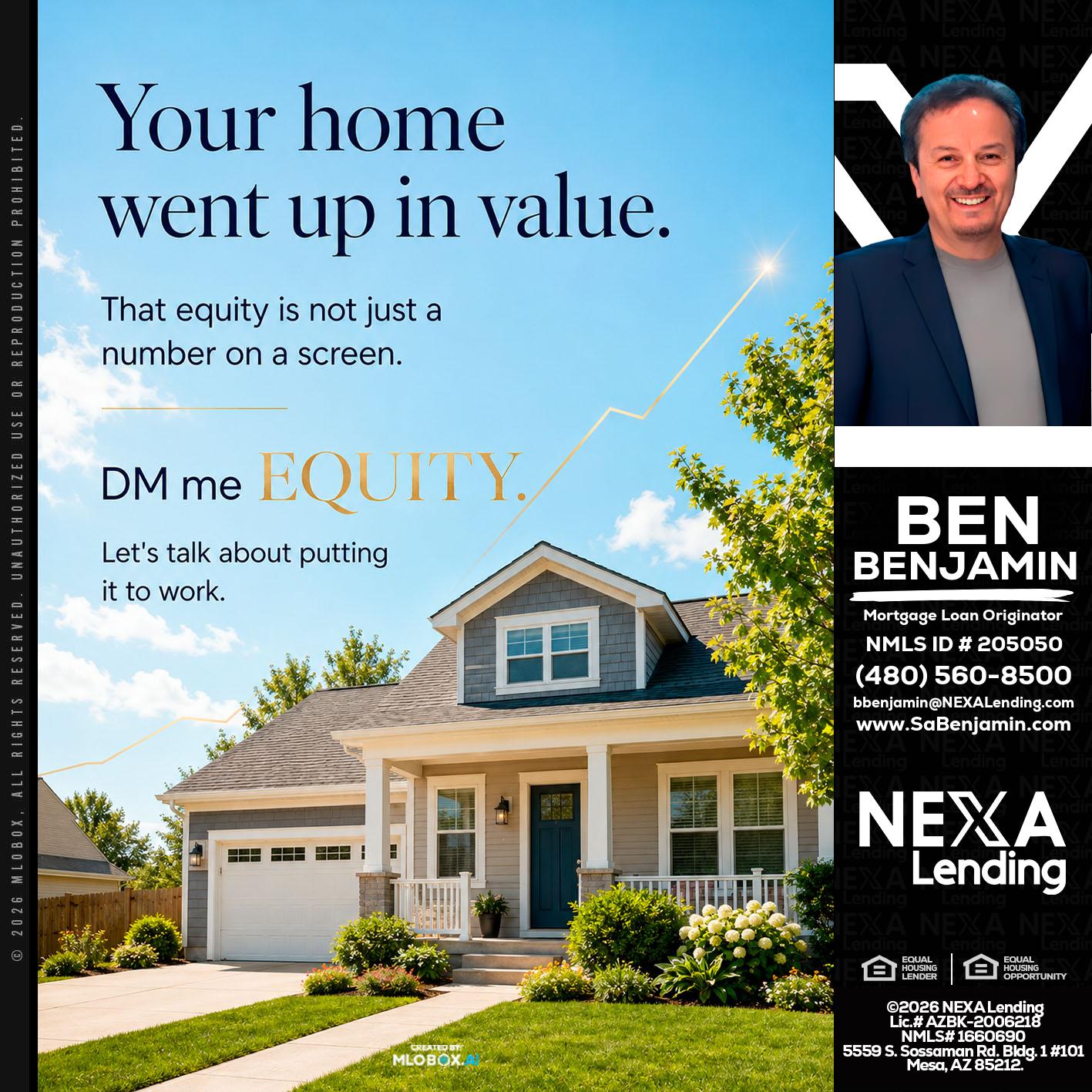 YOUR HOME - Ben Benjamin -Mortgage Loan Originator