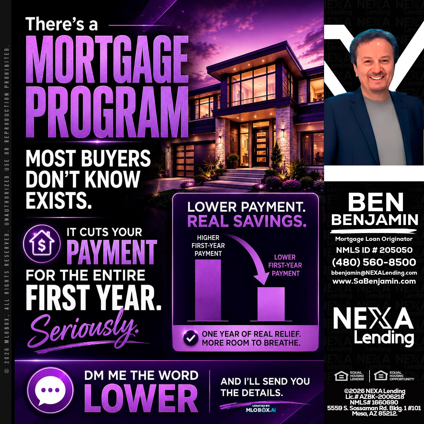 MORTGAGE PROGRAM - Ben Benjamin -Mortgage Loan Originator
