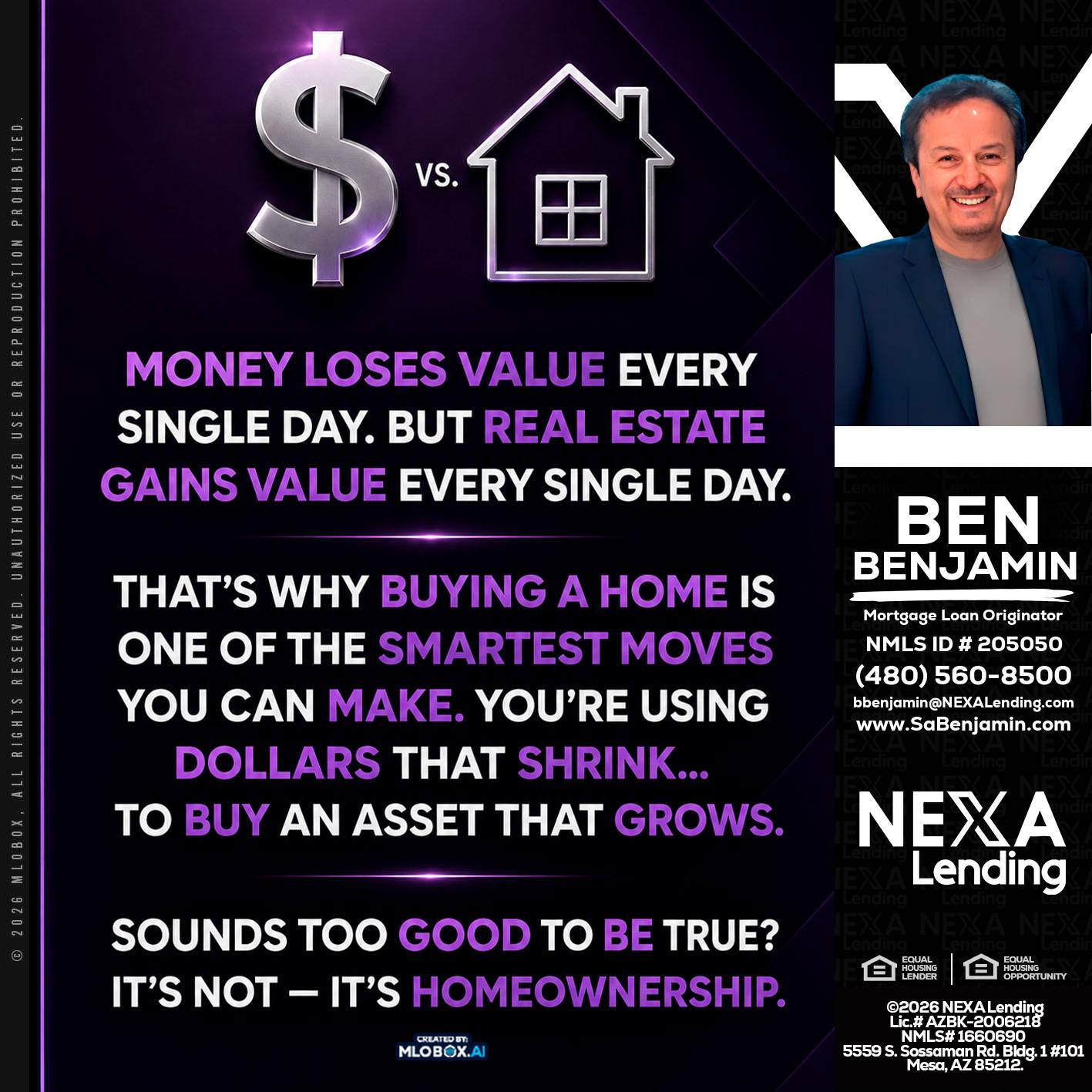 MONEY LOSES - Ben Benjamin -Mortgage Loan Originator