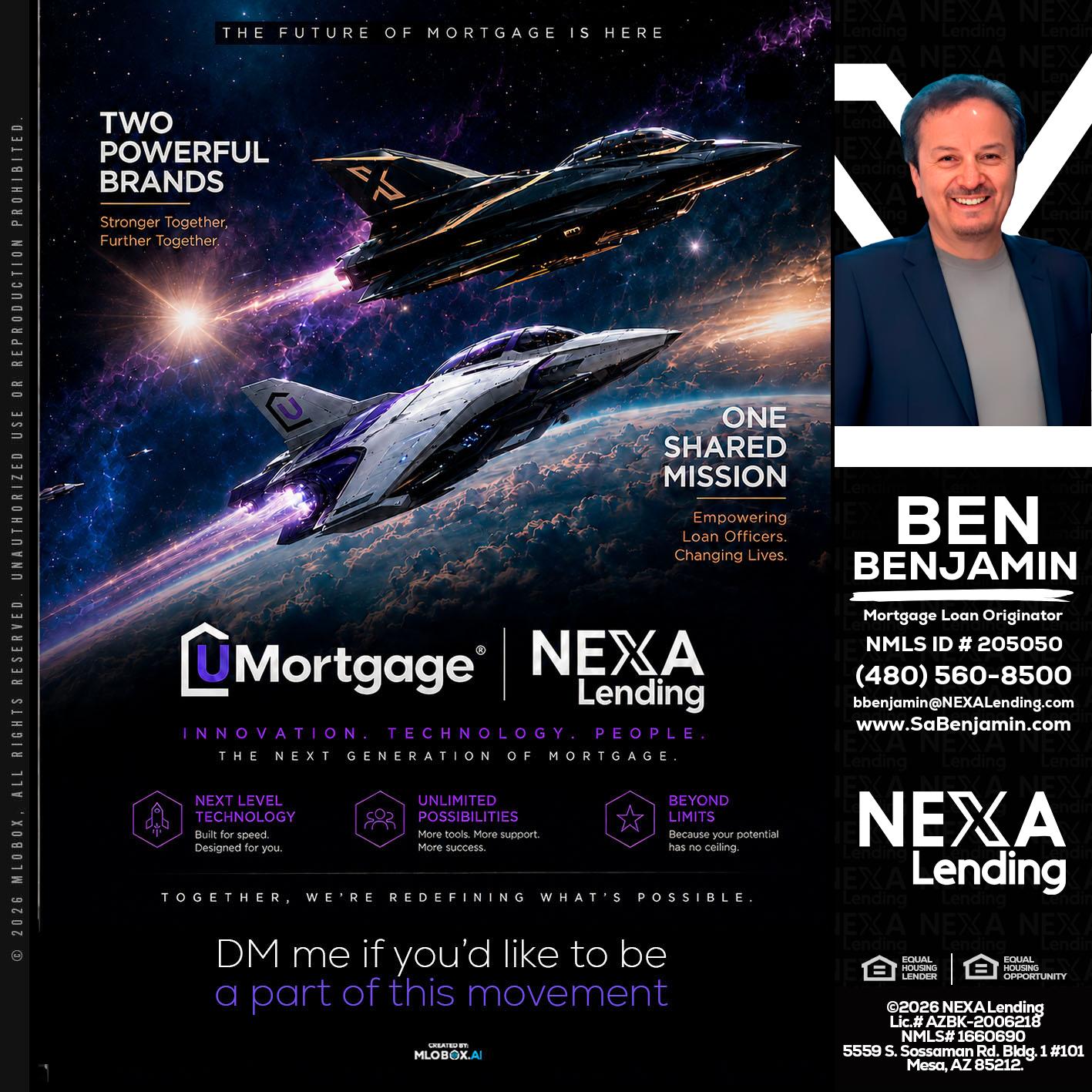 U Mortgage + NEXA lending - Ben Benjamin -Mortgage Loan Originator