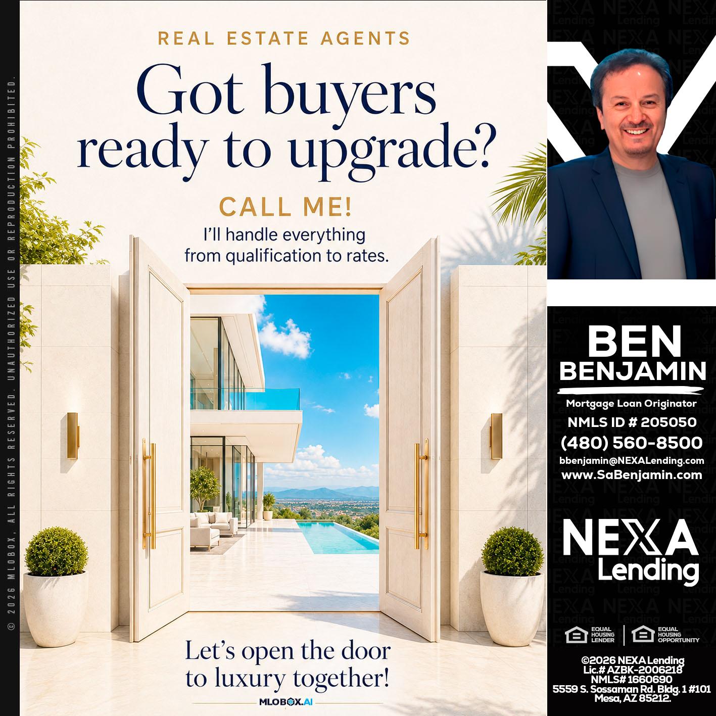 got buyers? - Ben Benjamin -Mortgage Loan Originator