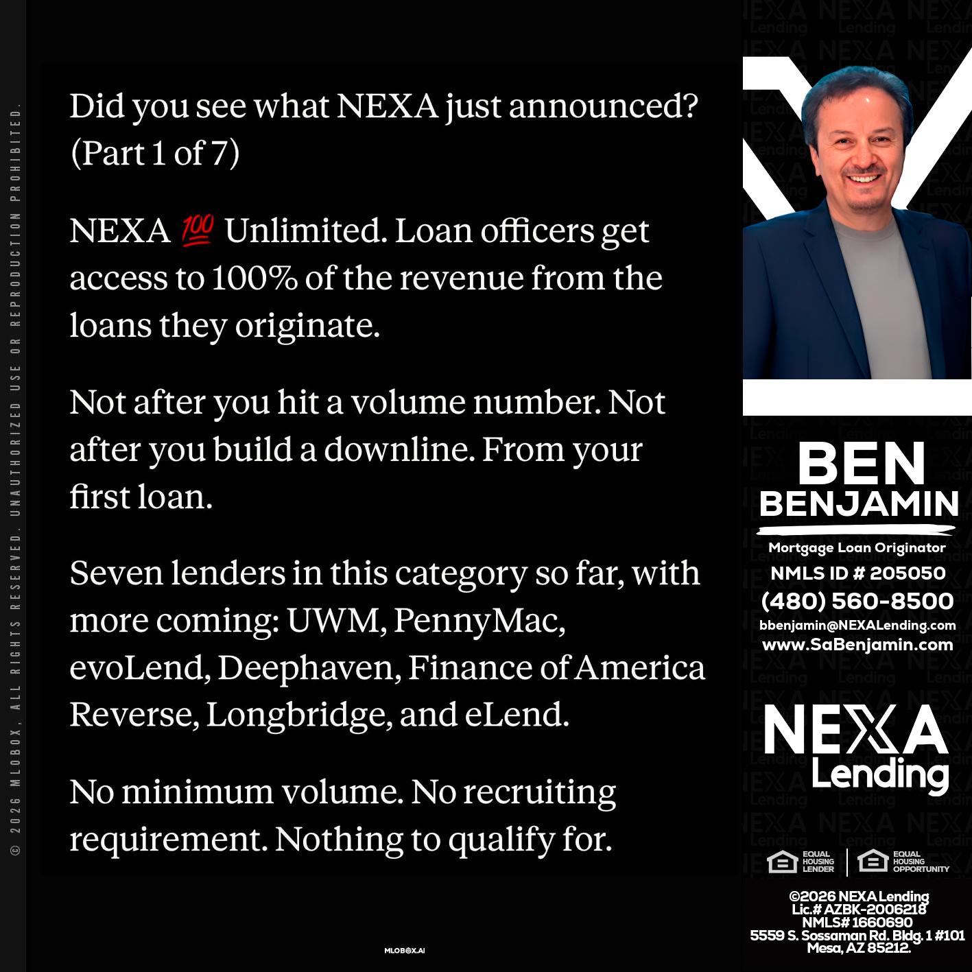 DID YOU KNOW - Ben Benjamin -Mortgage Loan Originator