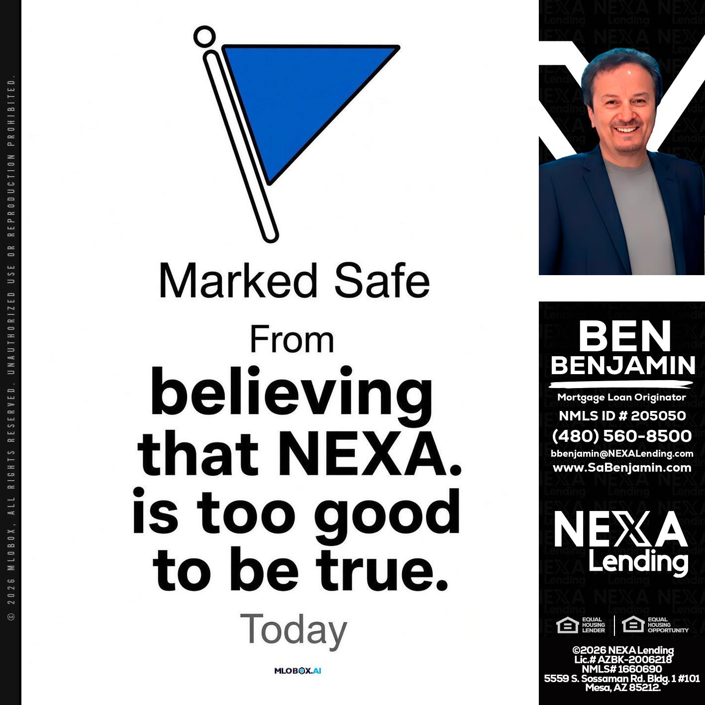 MARKED SAFE - Ben Benjamin -Mortgage Loan Originator